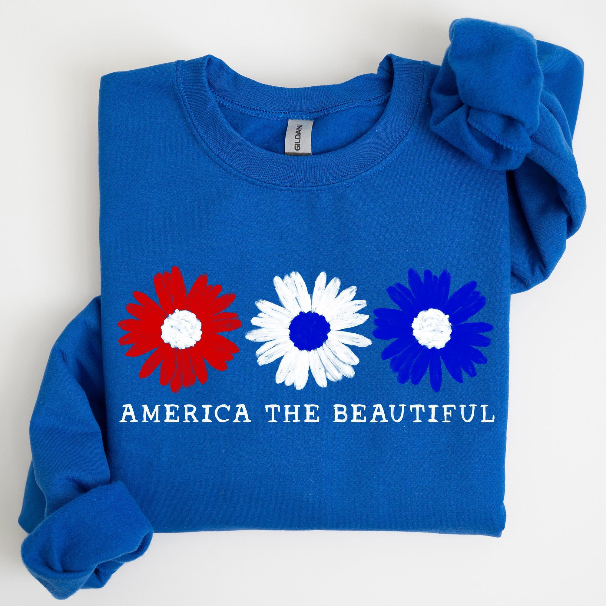 America The Beautiful, Red White Blue, Patriotic Sweatshirt