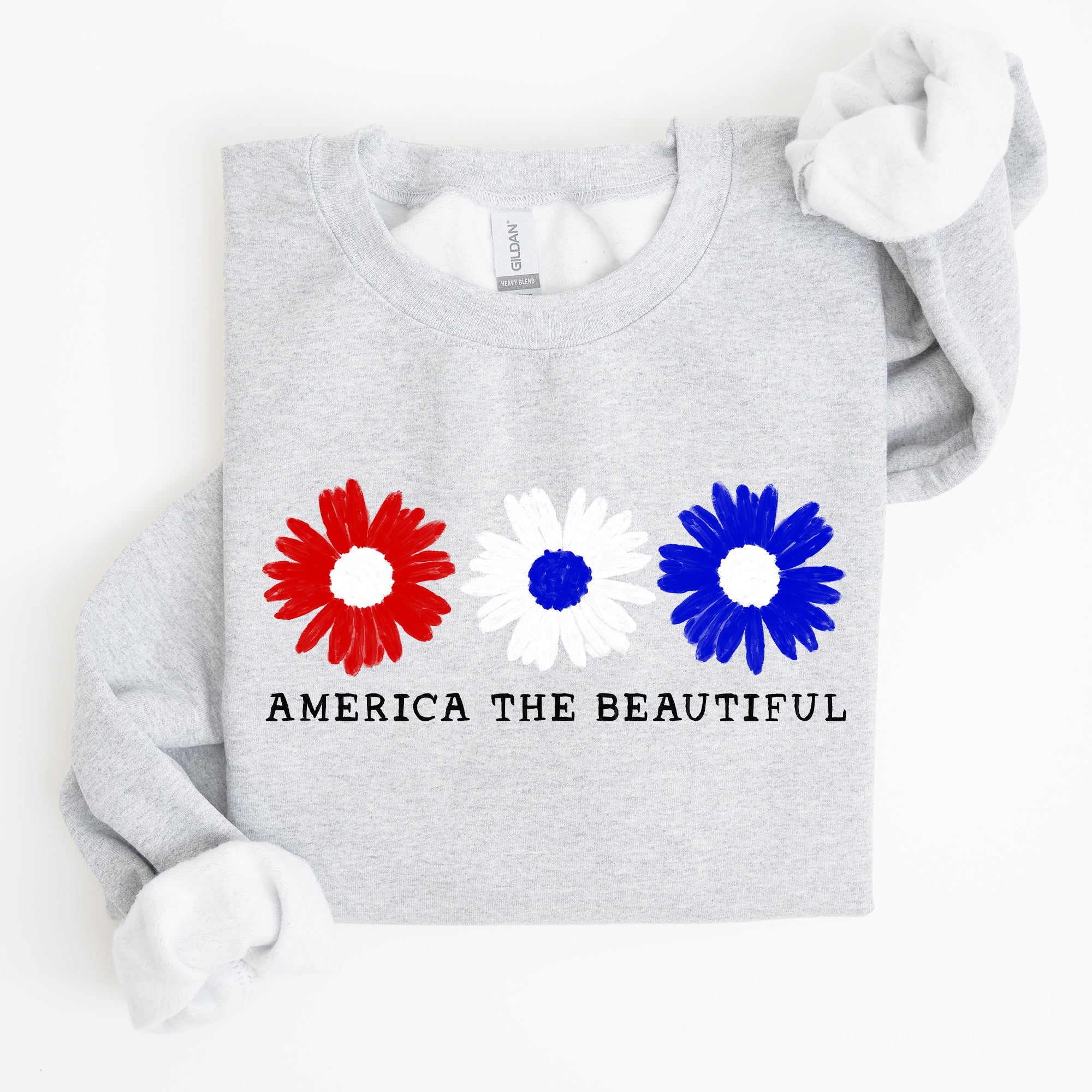America The Beautiful, Red White Blue, Patriotic Sweatshirt
