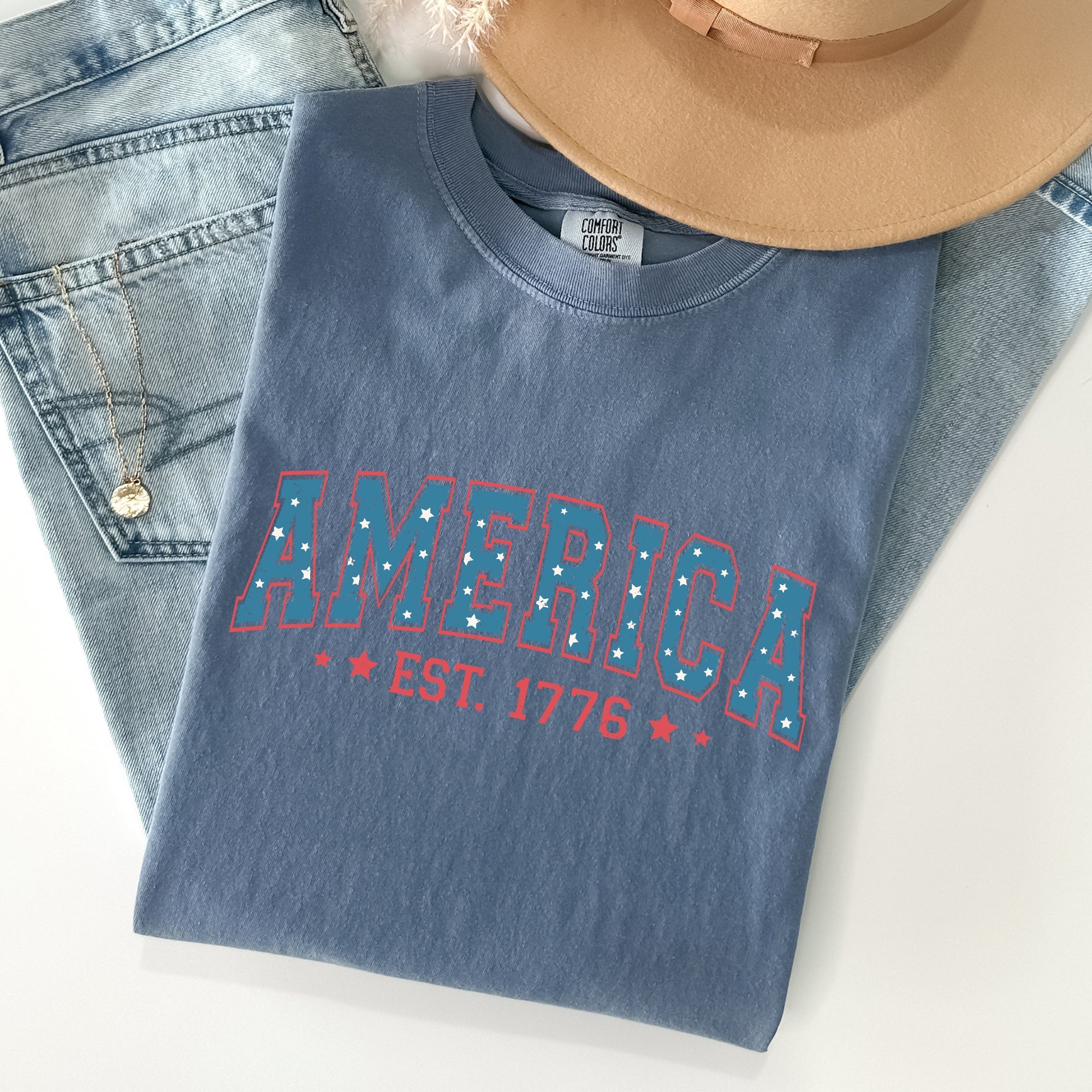 America, 1776, Patriotic, 4th of July Comfort Colors Tshirt