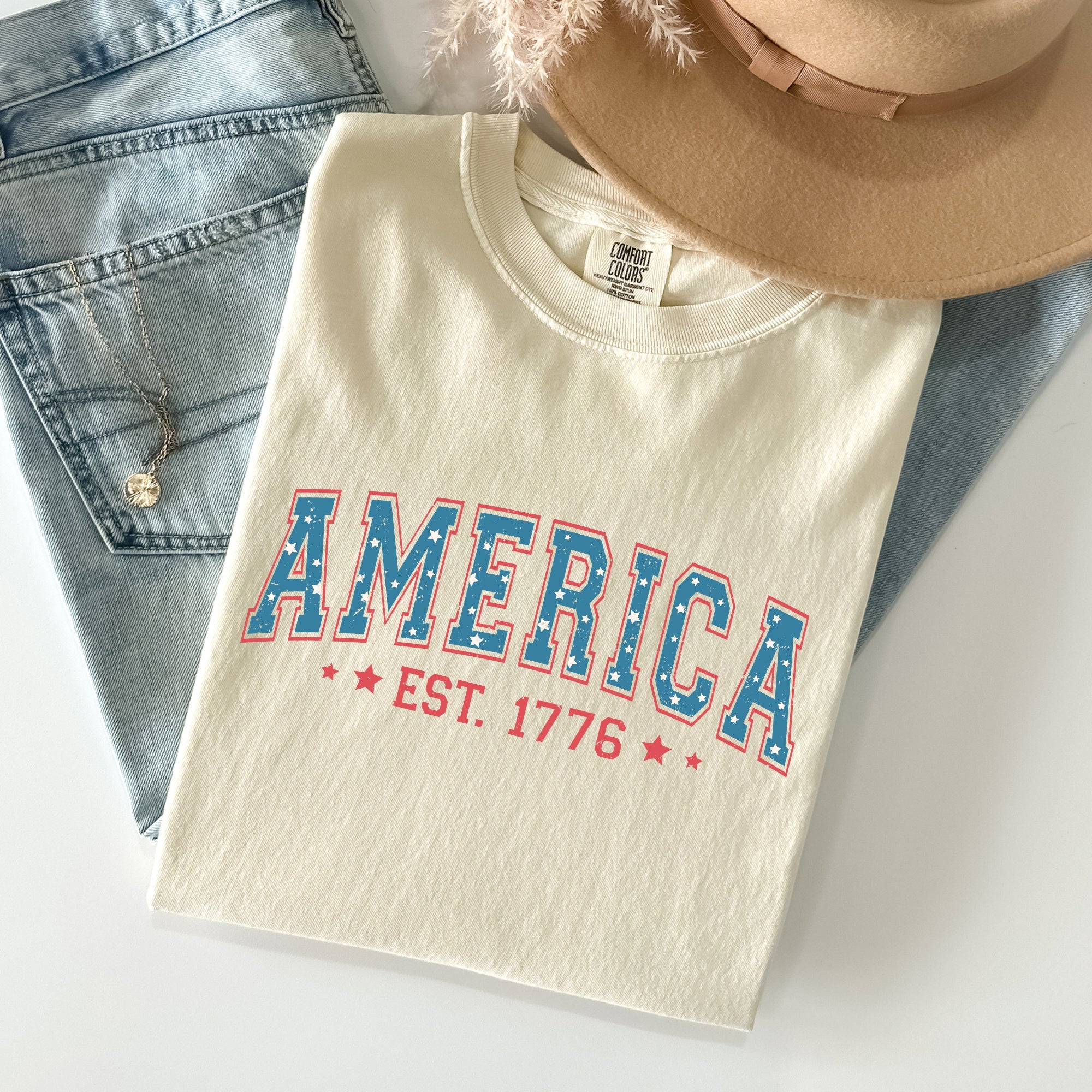 America, 1776, Patriotic, 4th of July Comfort Colors Tshirt