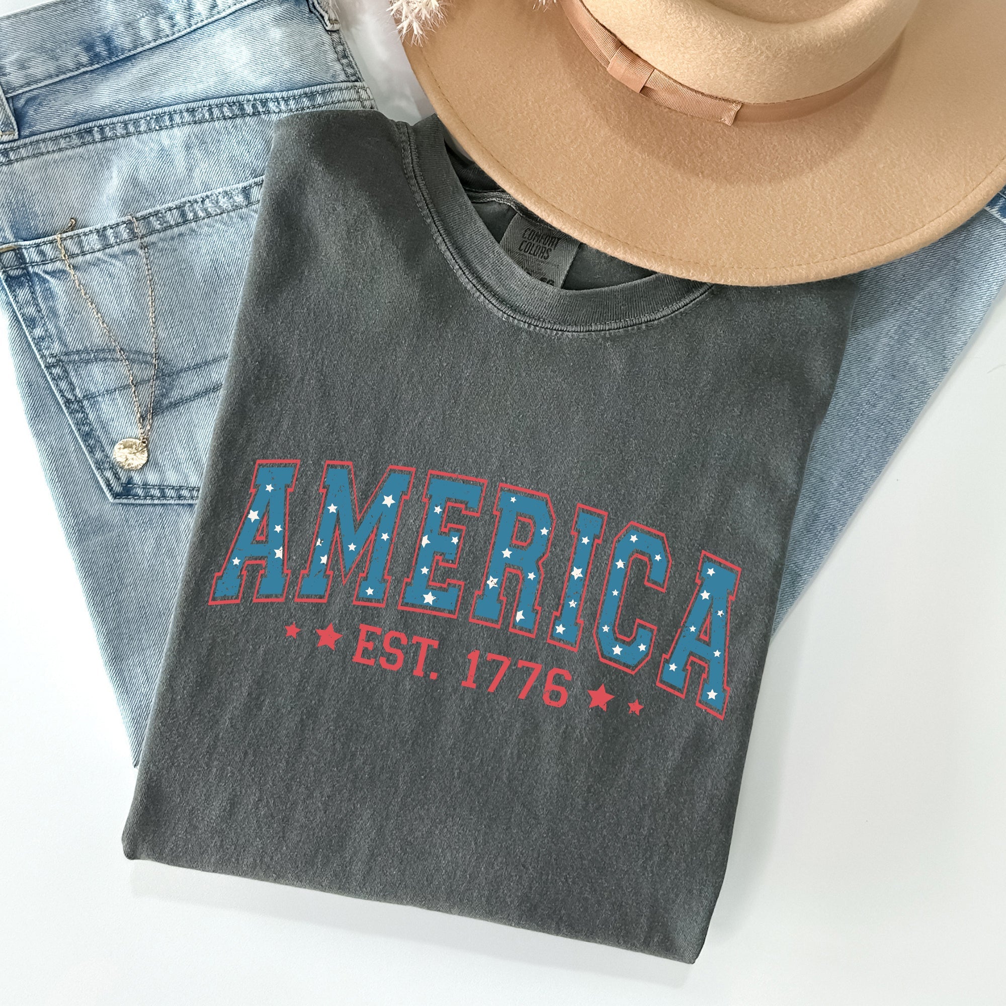 America, 1776, Patriotic, 4th of July Comfort Colors Tshirt