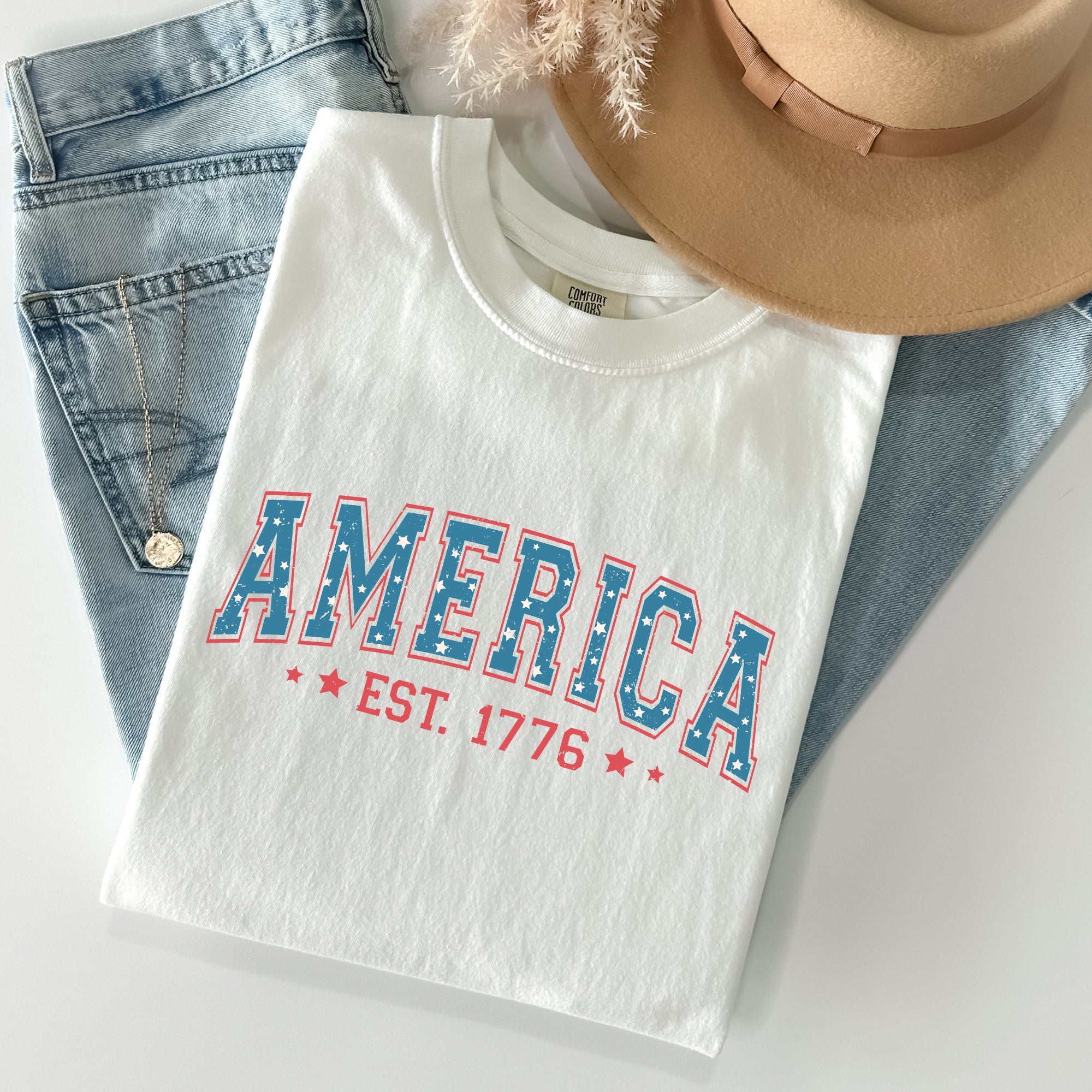 America, 1776, Patriotic, 4th of July Comfort Colors Tshirt