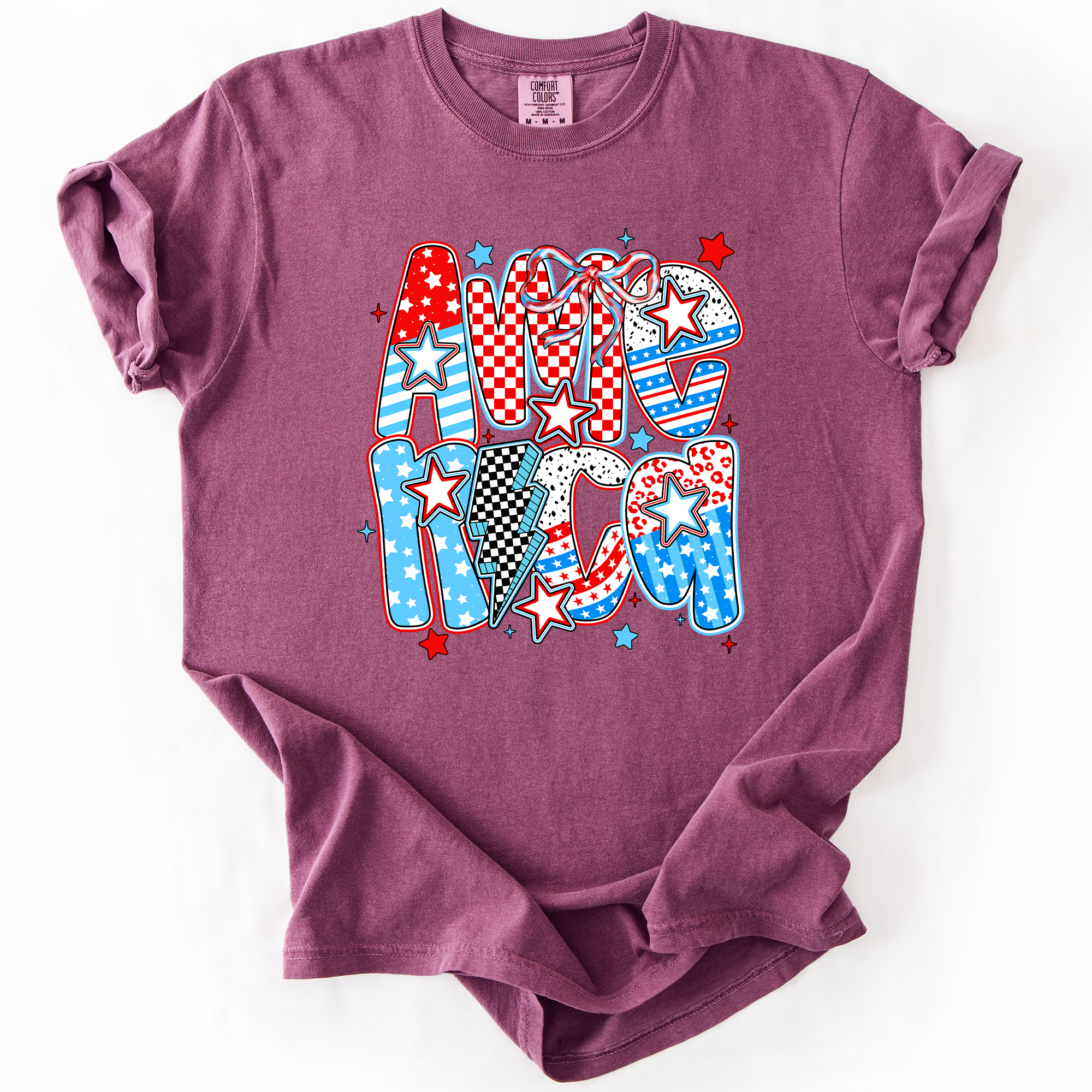 America, Colorful, Patriotic, USA, Fourth Of July, Comfort Colors T-Shirt