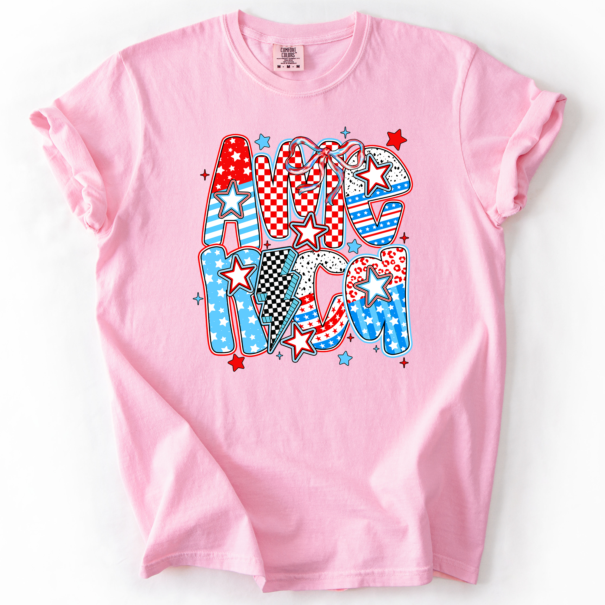 America, Colorful, Patriotic, USA, Fourth Of July, Comfort Colors T-Shirt