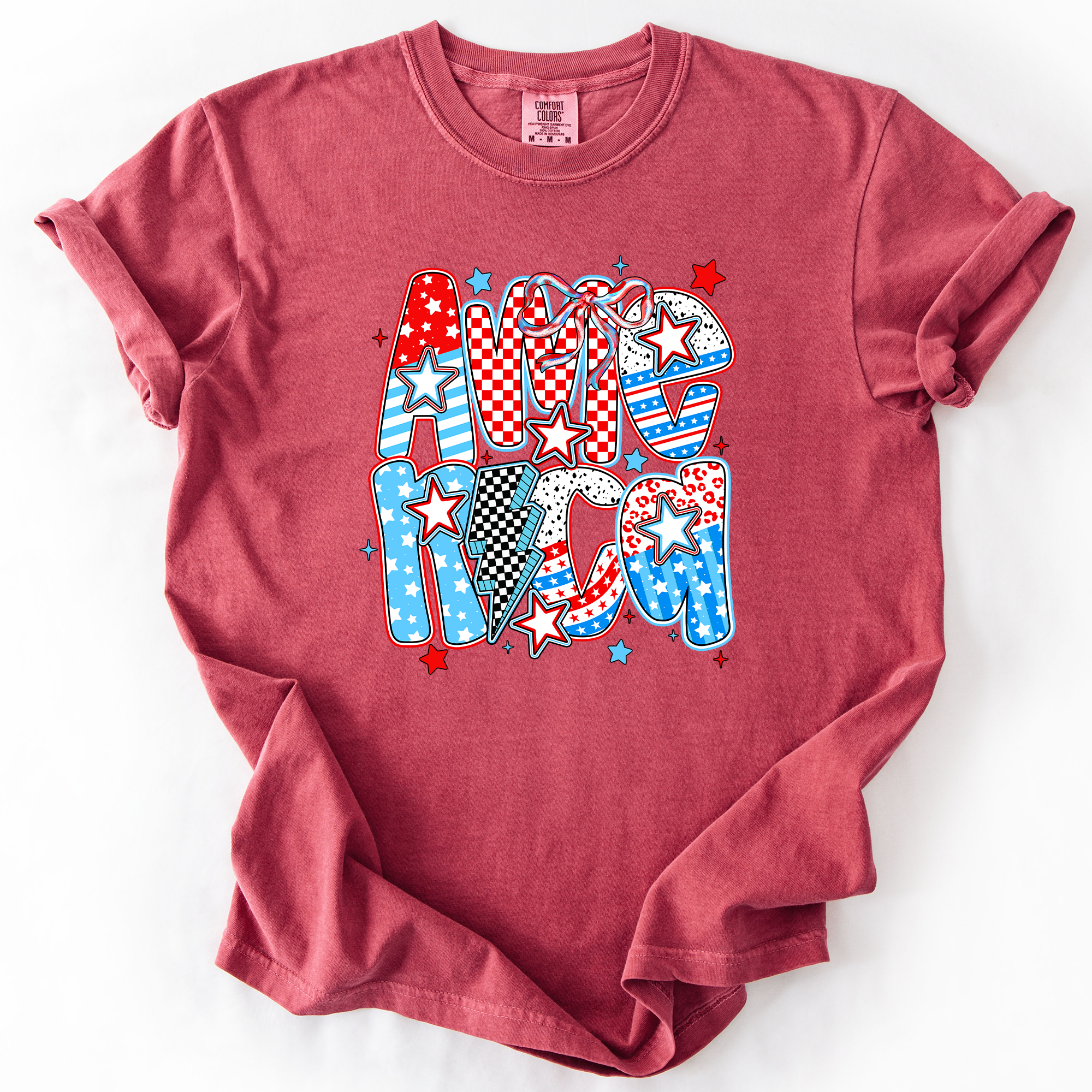 America, Colorful, Patriotic, USA, Fourth Of July, Comfort Colors T-Shirt