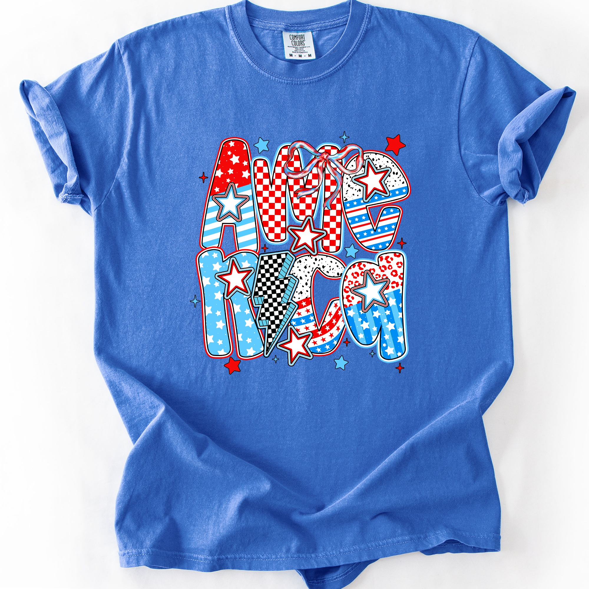 America, Colorful, Patriotic, USA, Fourth Of July, Comfort Colors T-Shirt