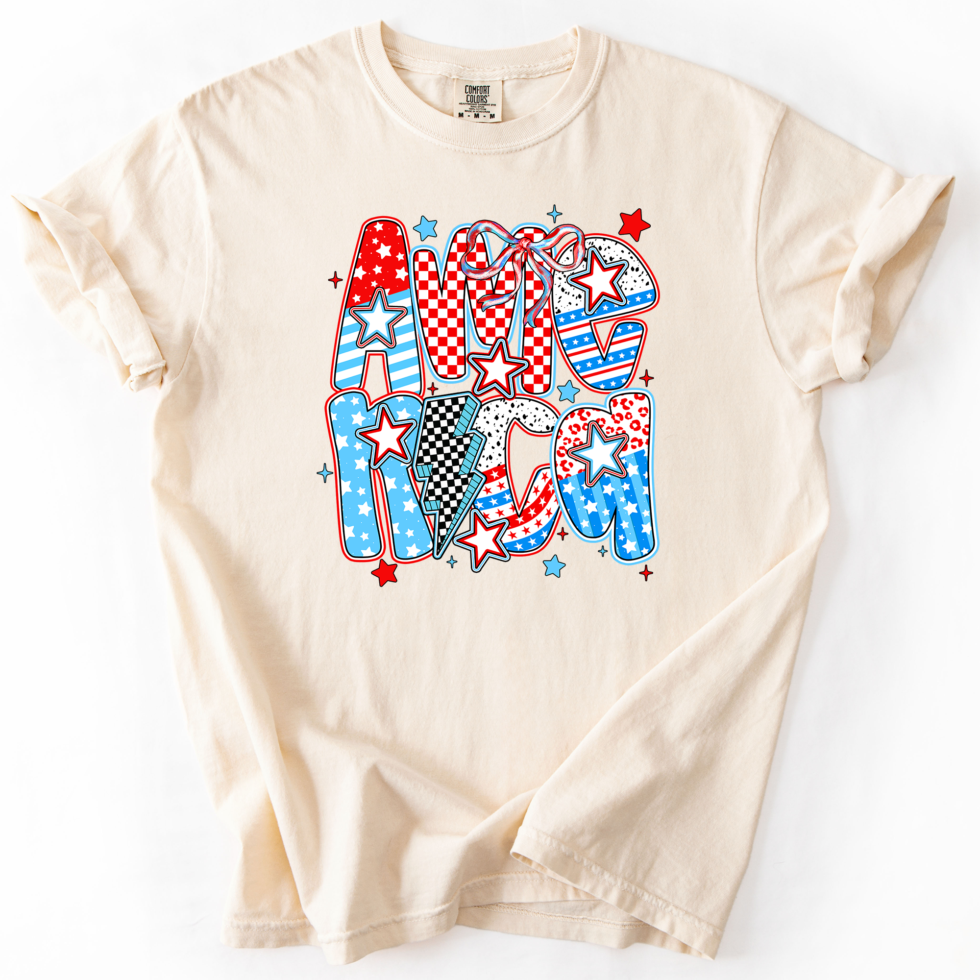 America, Colorful, Patriotic, USA, Fourth Of July, Comfort Colors T-Shirt