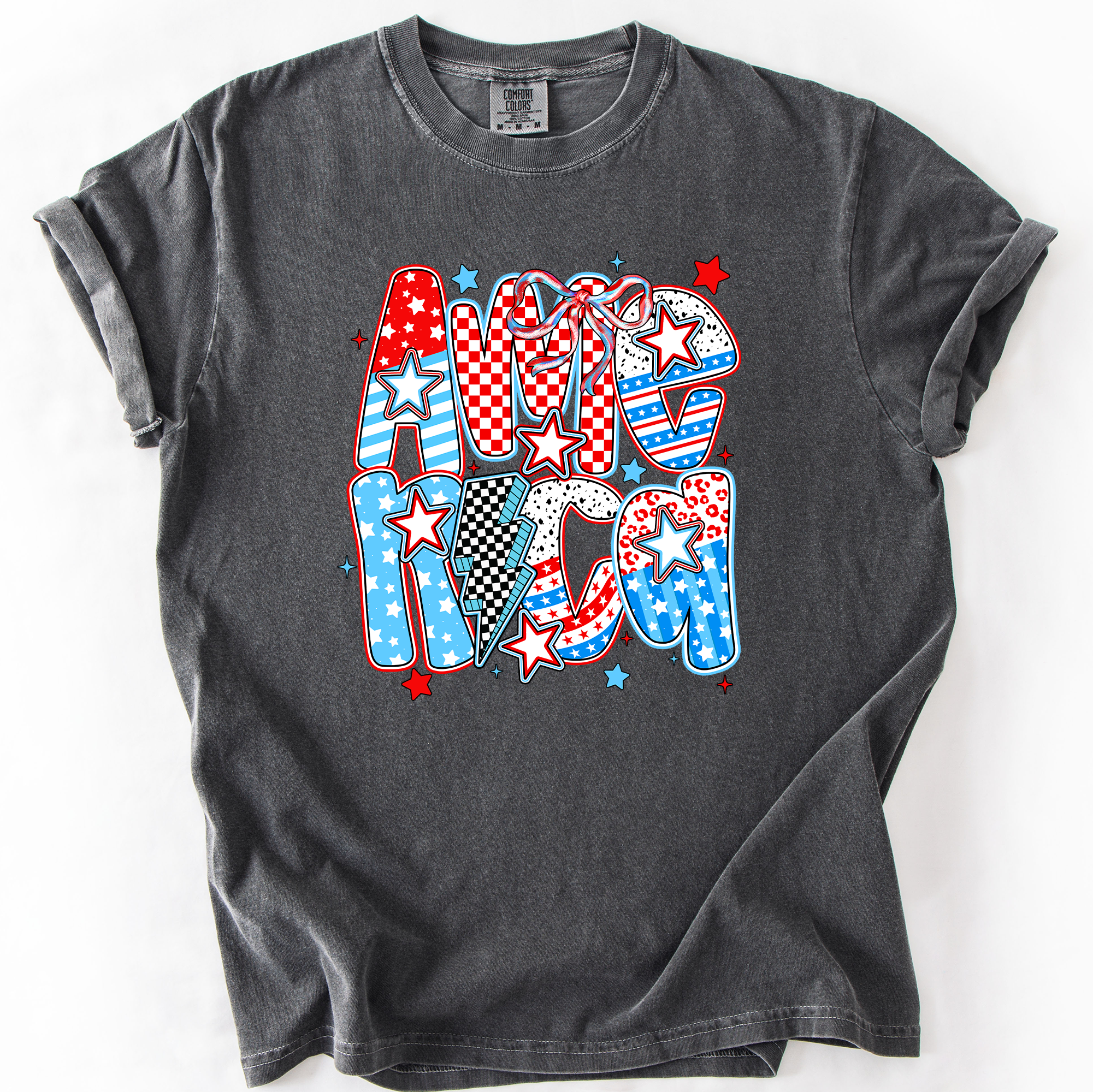 America, Colorful, Patriotic, USA, Fourth Of July, Comfort Colors T-Shirt