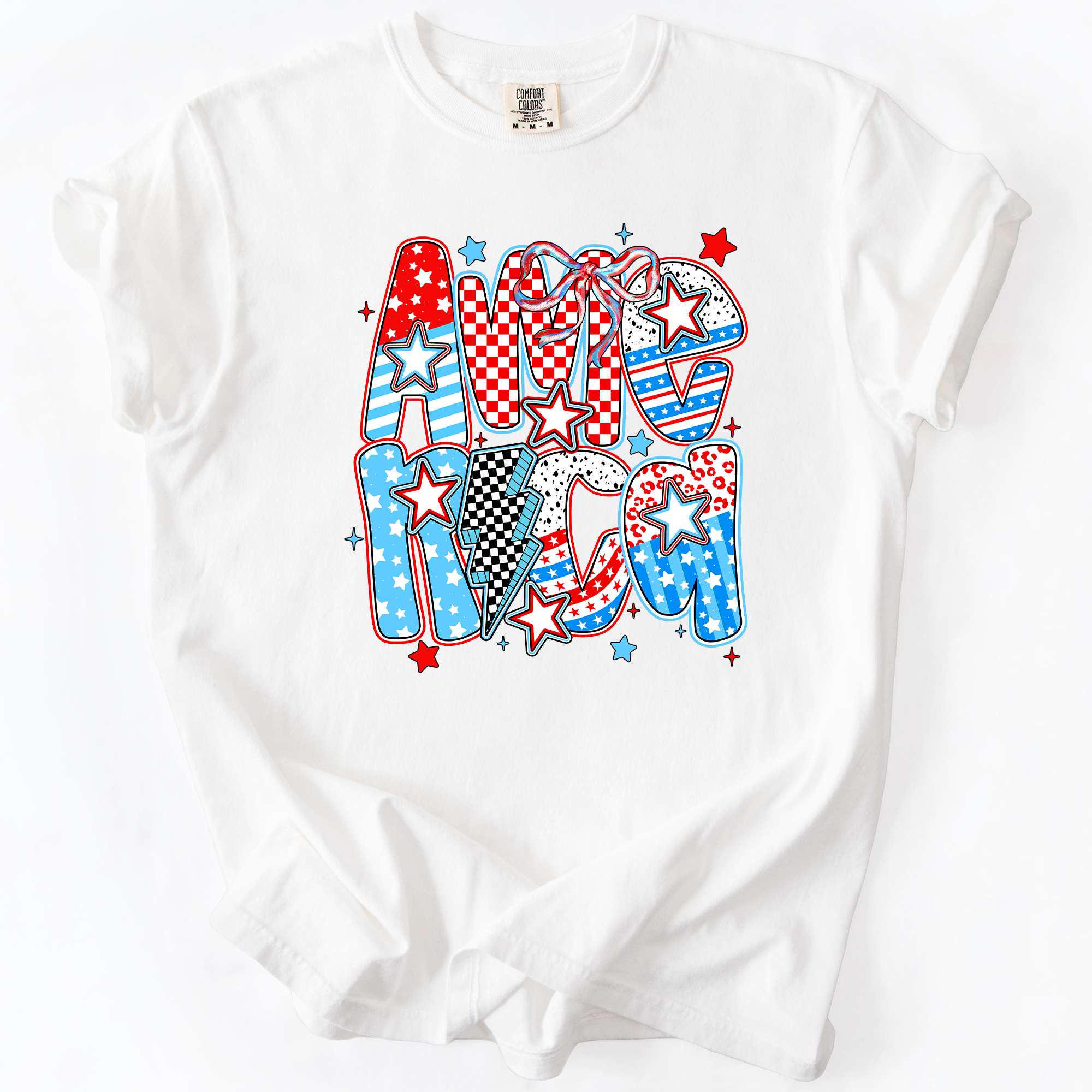 America, Colorful, Patriotic, USA, Fourth Of July, Comfort Colors T-Shirt