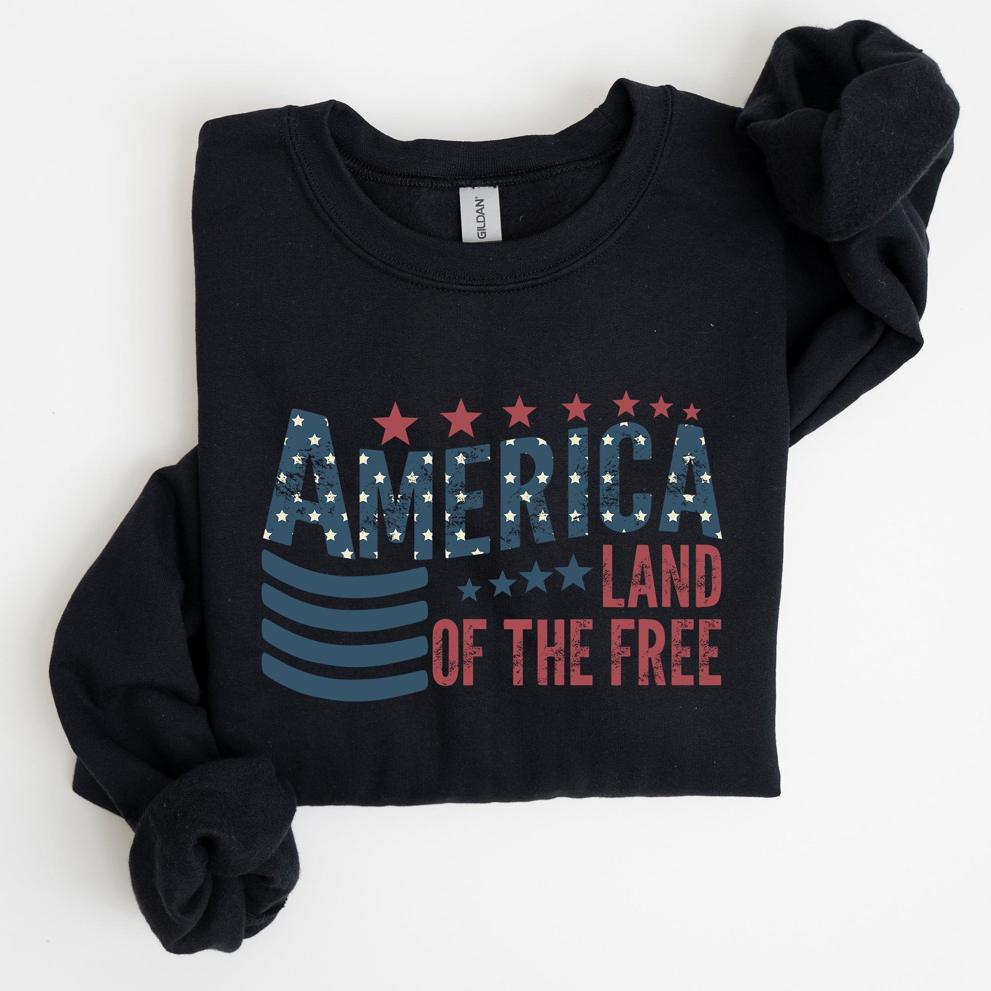 America, Flag, Land Of The Free, Patriotic, USA Sweatshirt