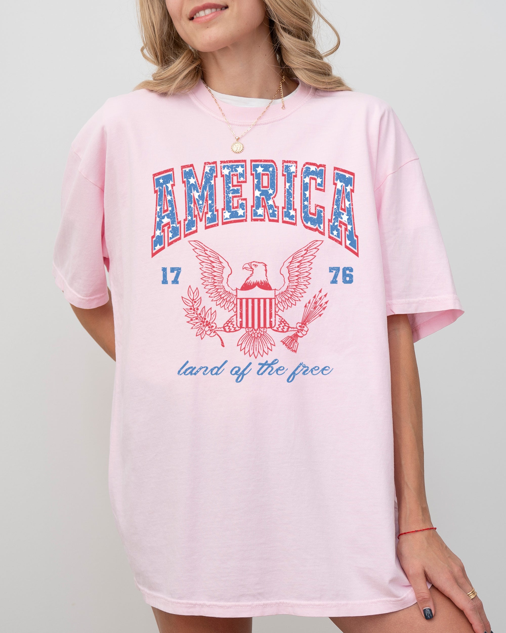 America, Land Of The Free, Eagle, 1776, USA, Independence Day, 4th Of July, Stars Stripes, Patriotic Tshirt Comfort Colors T-Shirt