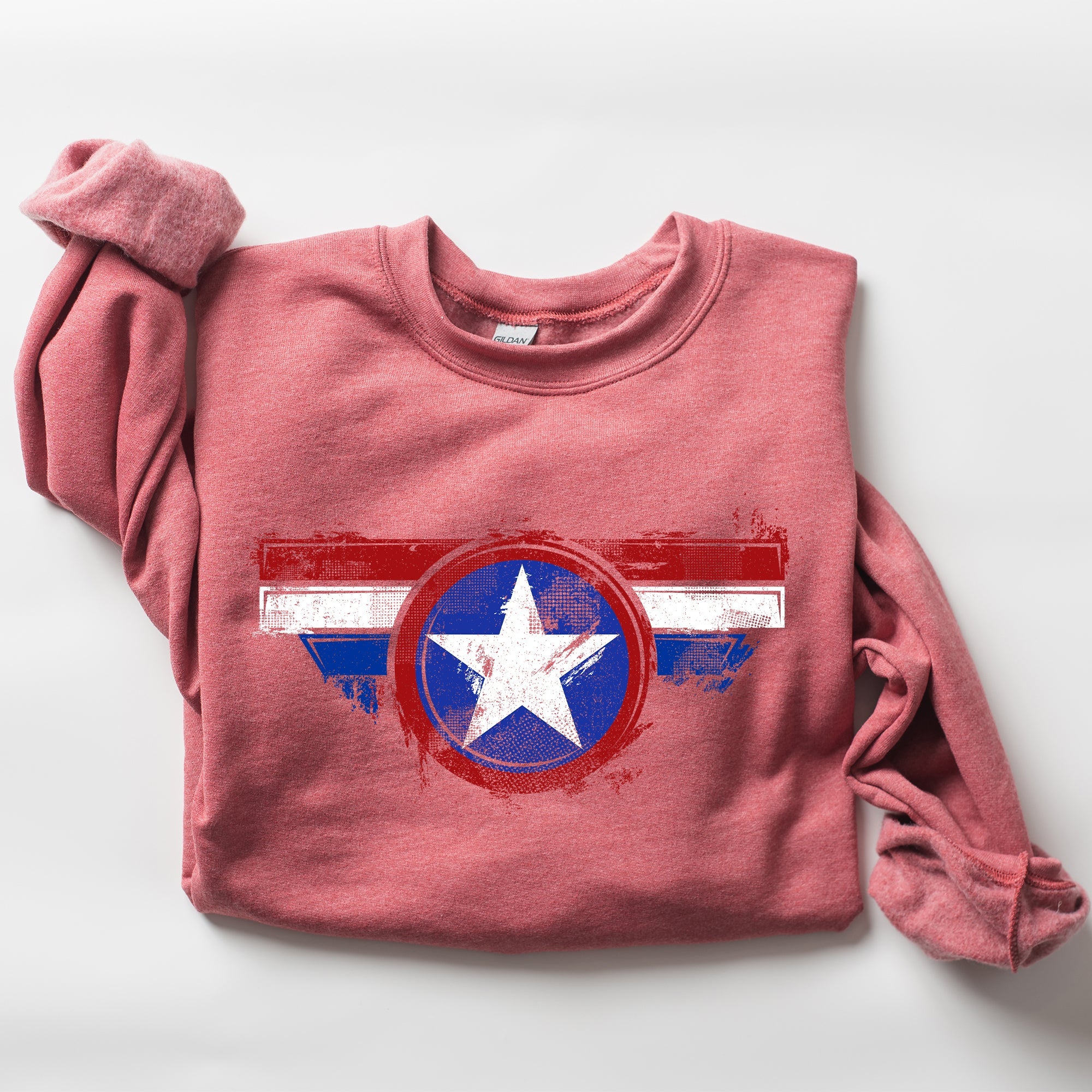America, Super Hero, Flag, Patriotic, 4th of July Sweatshirt