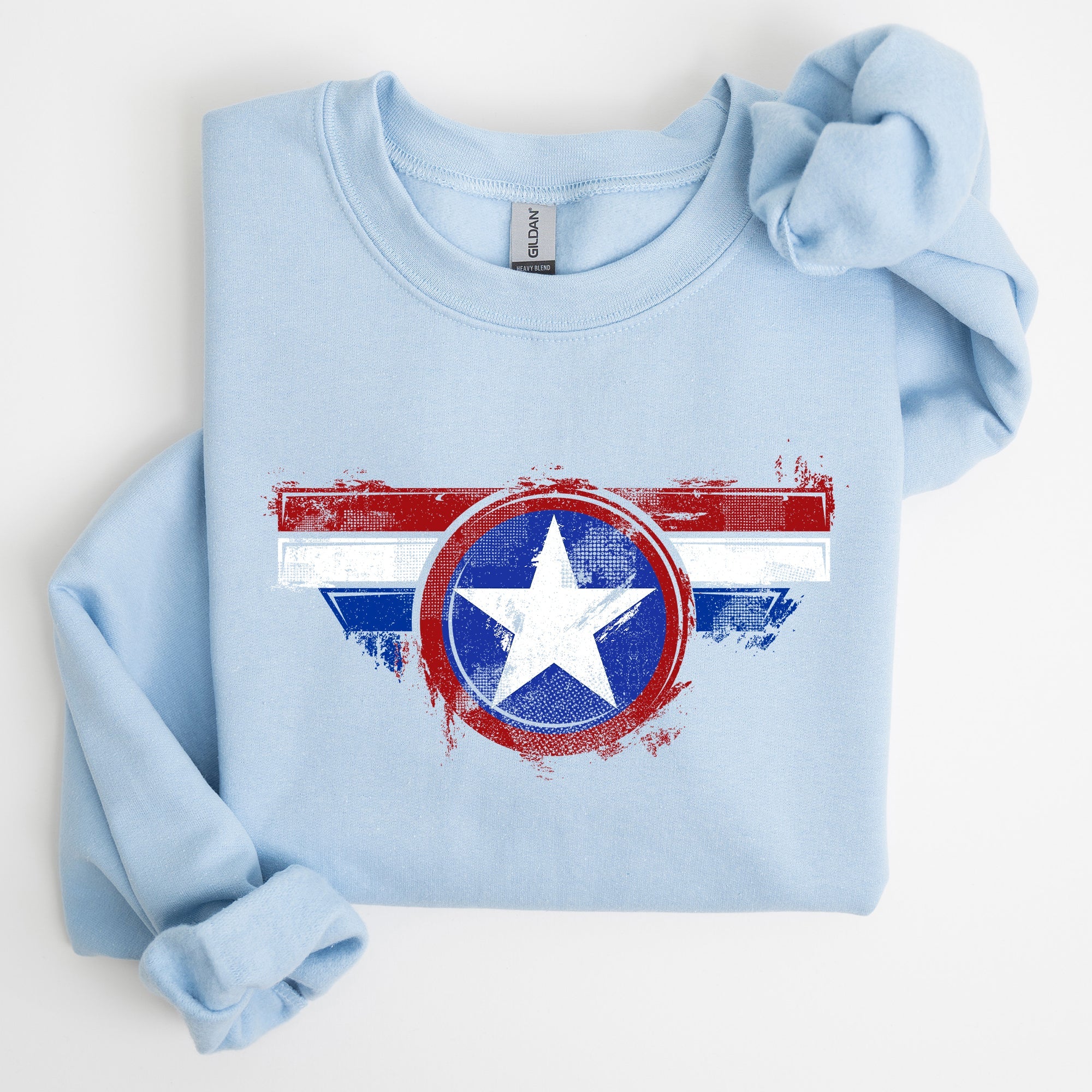America, Super Hero, Flag, Patriotic, 4th of July Sweatshirt