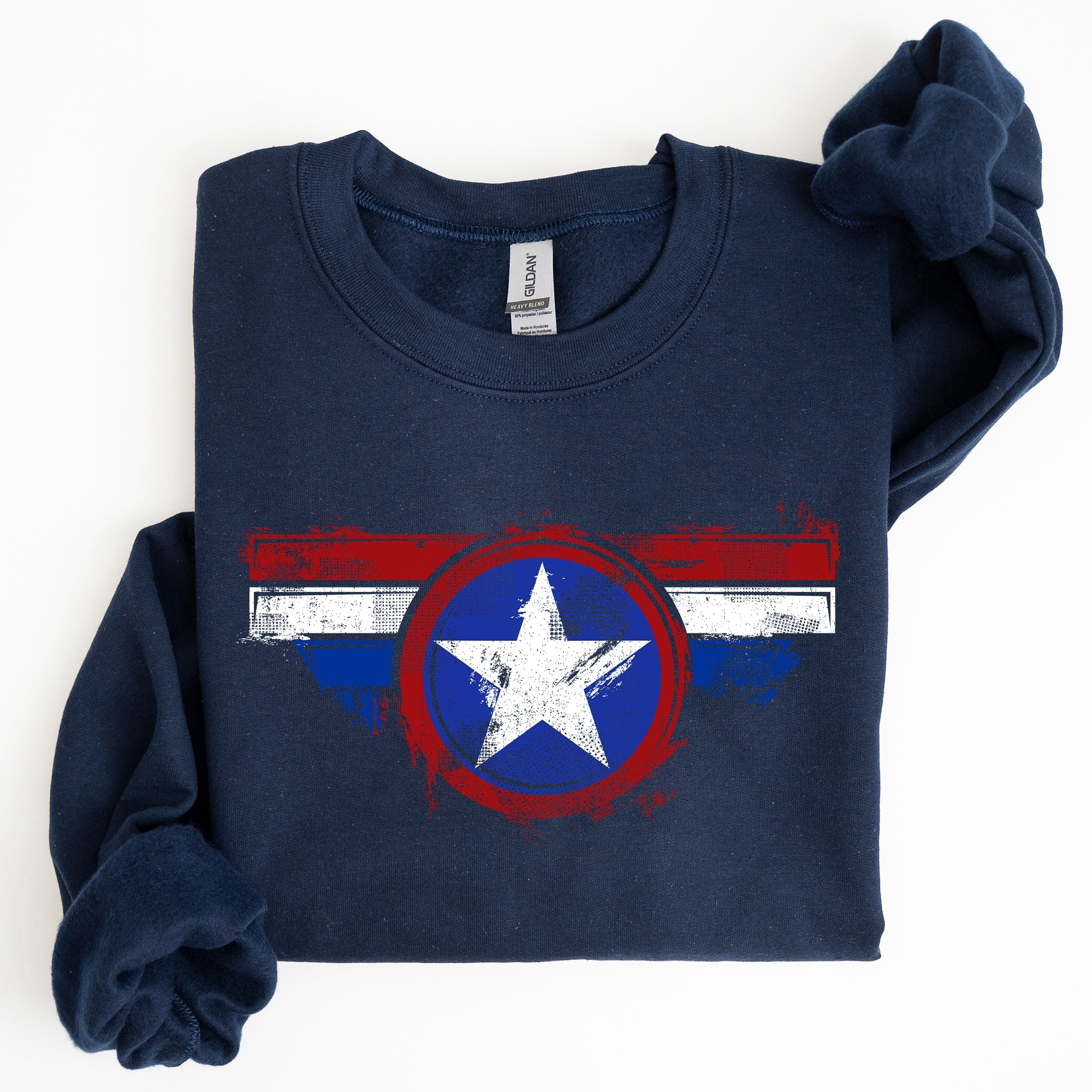 America, Super Hero, Flag, Patriotic, 4th of July Sweatshirt