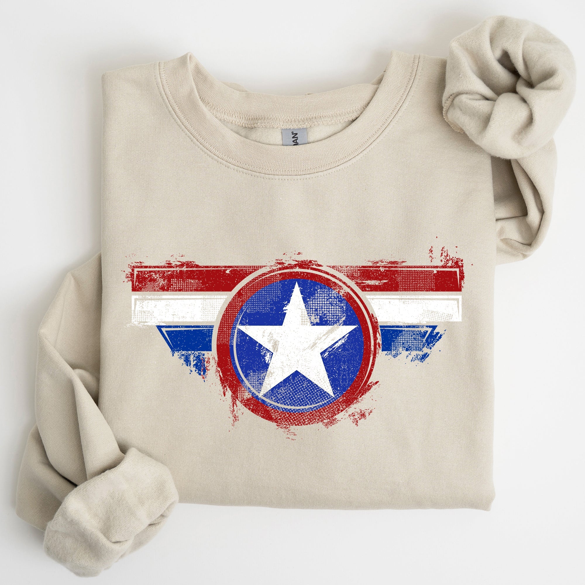 America, Super Hero, Flag, Patriotic, 4th of July Sweatshirt