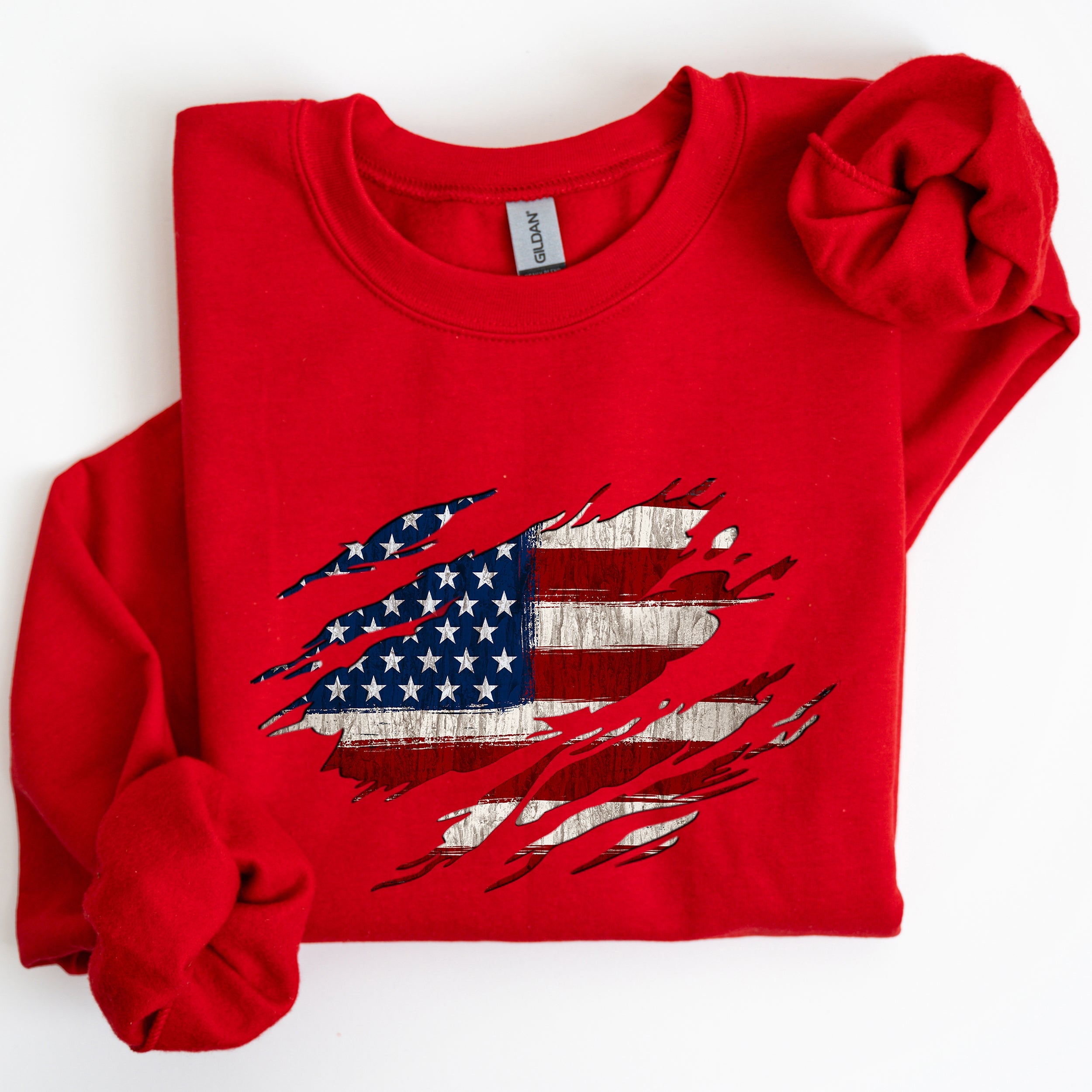 American Flag, Patriotic, 4th of July Sweatshirt