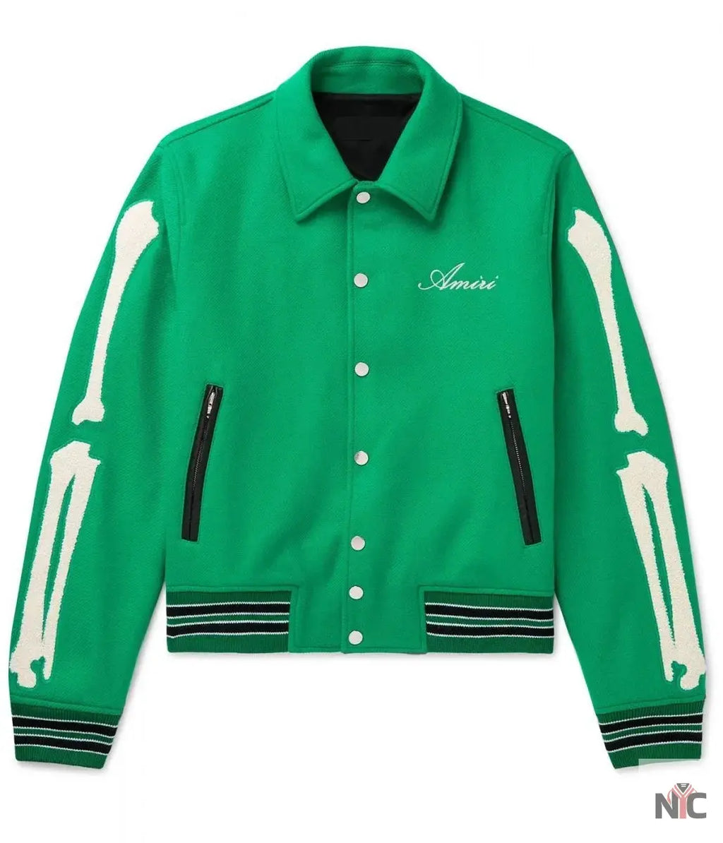 Amiri Bones Letterman Wool Jacket Clanton Jacket