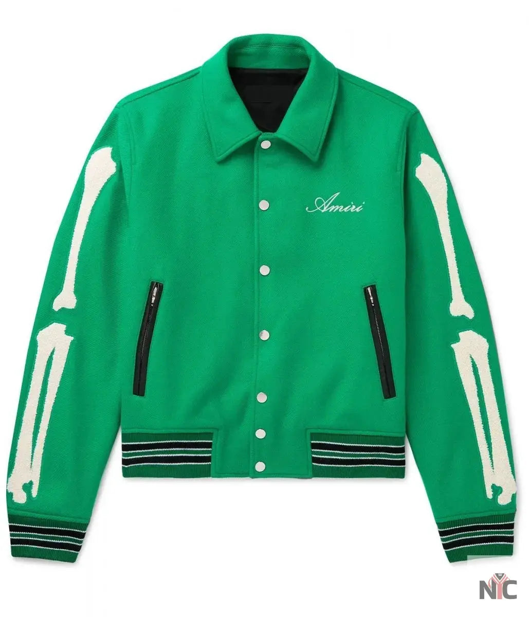 Amiri Bones Letterman Wool Jacket Clanton Jacket