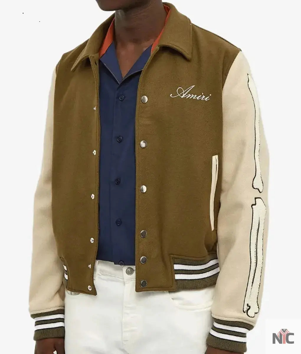 Amiri Bones Letterman Wool Jacket Clanton Jacket