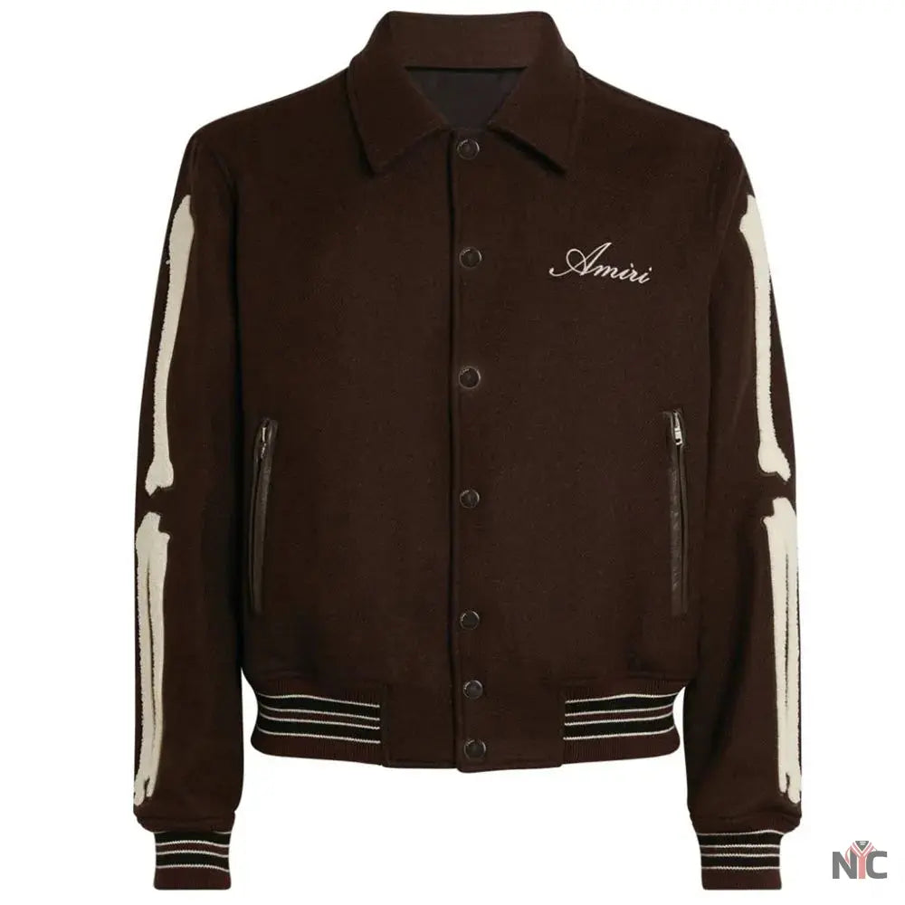 Amiri Bones Letterman Wool Jacket Clanton Jacket