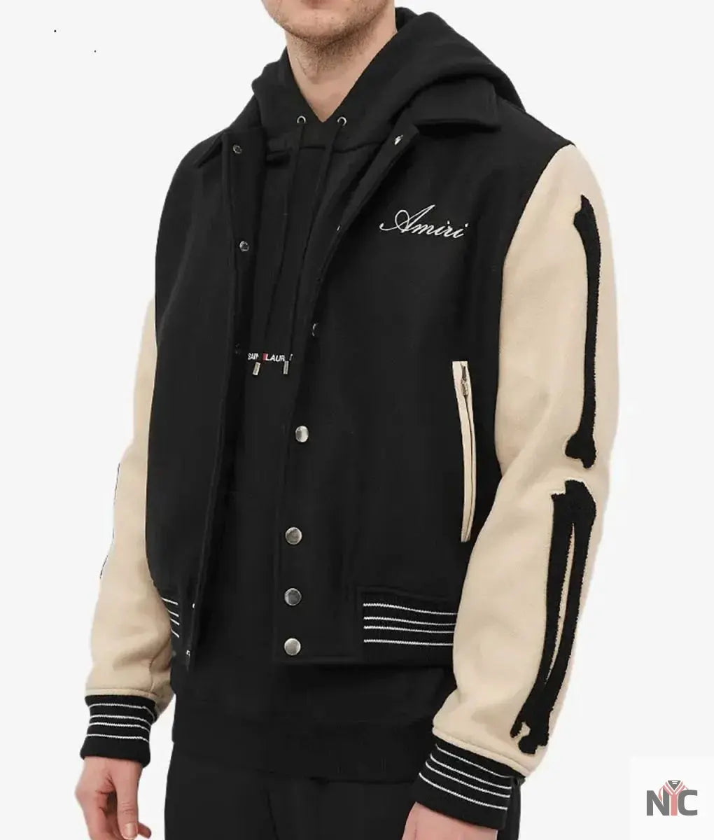 Amiri Bones Letterman Wool Jacket Clanton Jacket