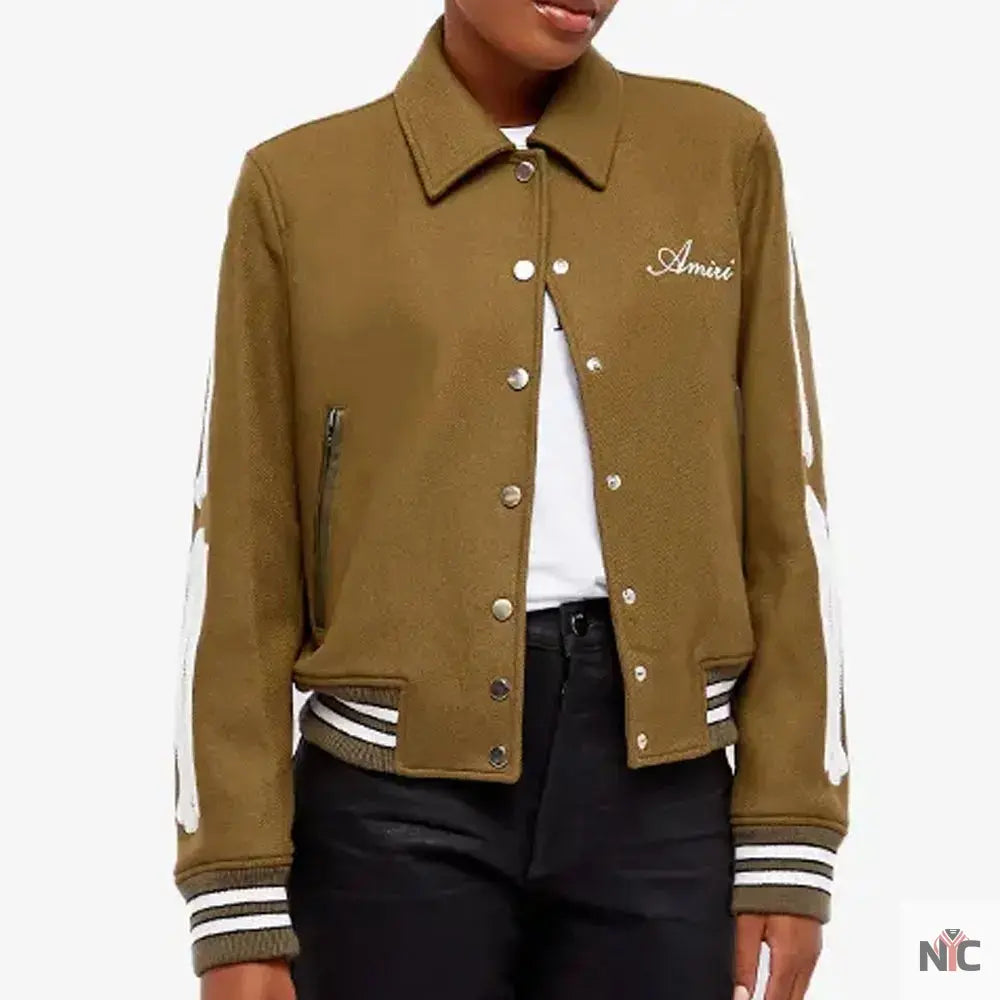 Amiri Bones Letterman Wool Jacket Clanton Jacket