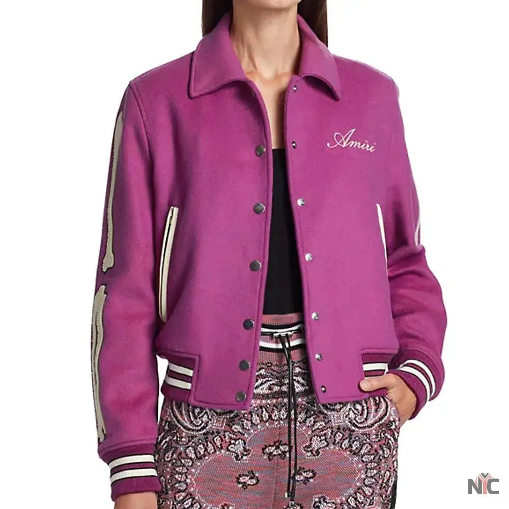 Amiri Bones Letterman Wool Jacket Clanton Jacket