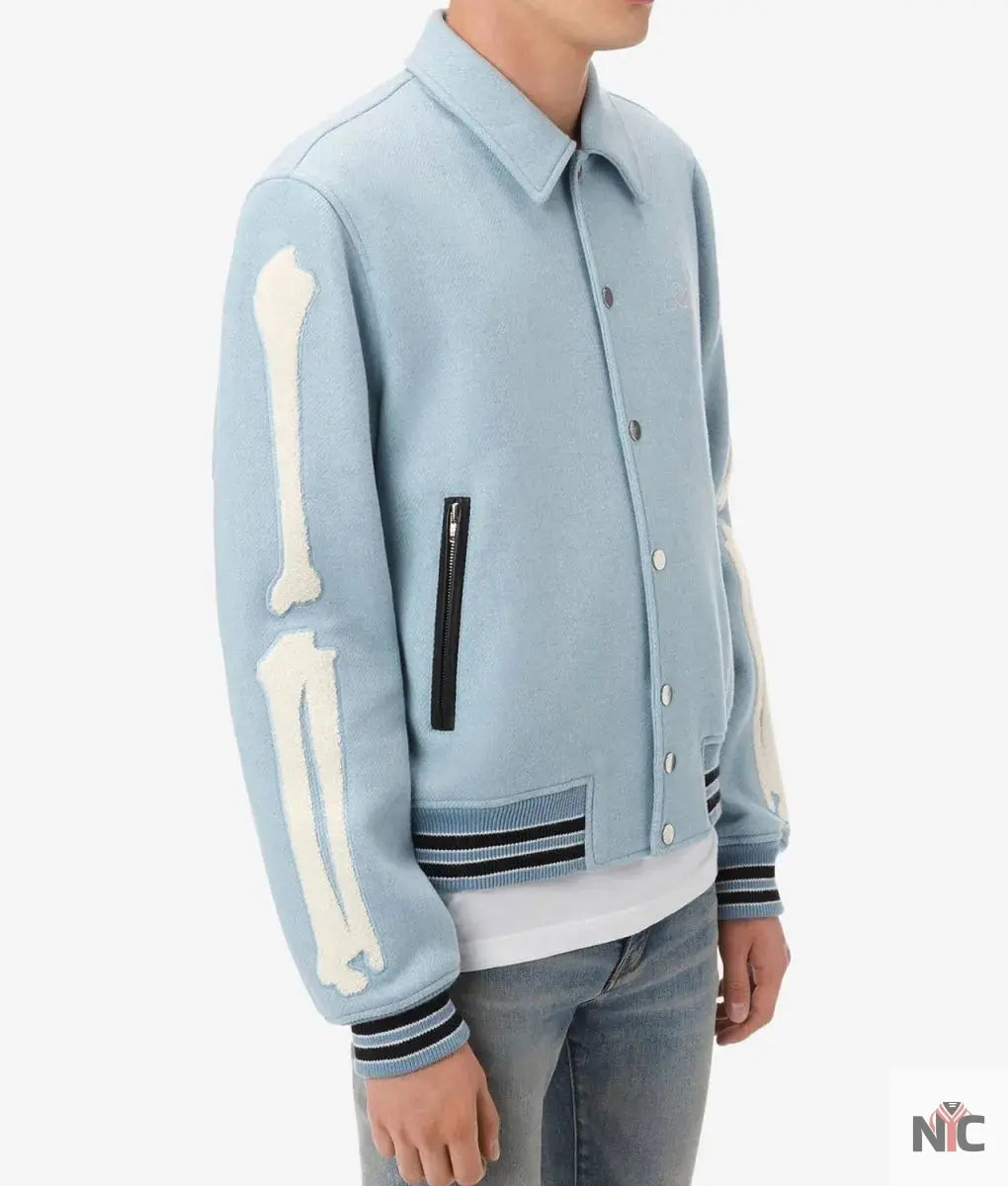 Amiri Bones Letterman Wool Jacket Clanton Jacket