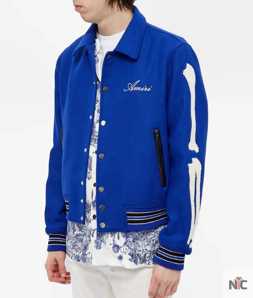 Amiri Bones Letterman Wool Jacket Clanton Jacket