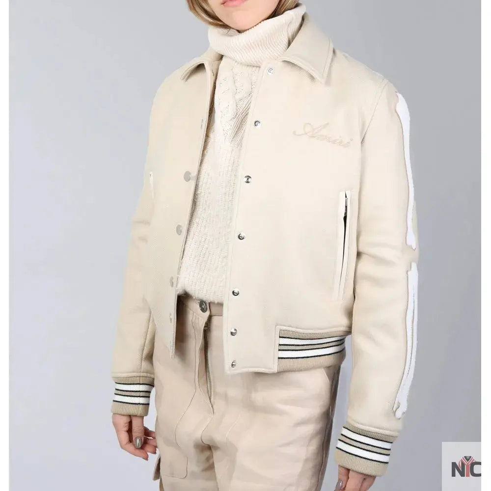 Amiri Bones Letterman Wool Jacket Clanton Jacket