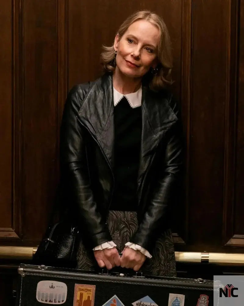 Amy Ryan Only Murders In The Building Jan Black Leather Jacket Clanton Jacket