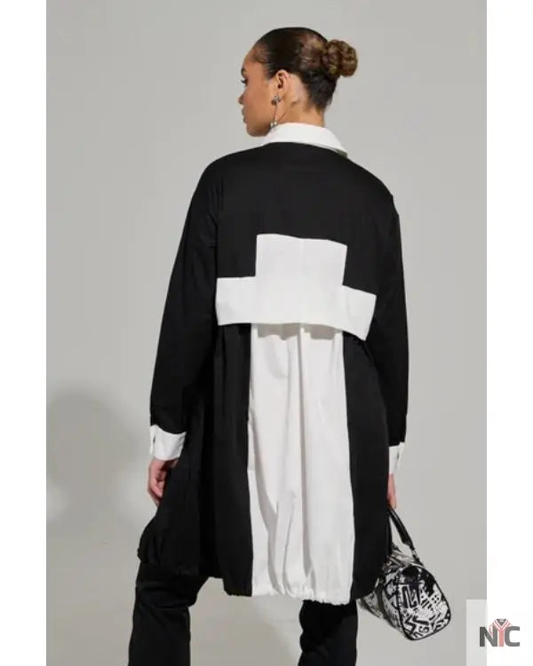 And Just Like That S03 Bonnie Milligan Colorblock Shirt Dress Clanton Jacket