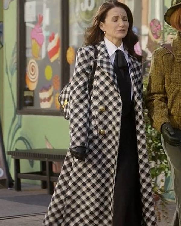 And Just Like That Kristin Davis Check Print Coat Clanton Jacket