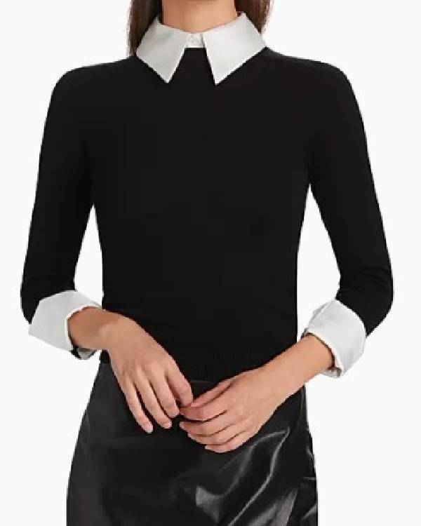 And Just Like That Kristin Davis Collared Sweater Clanton Jacket