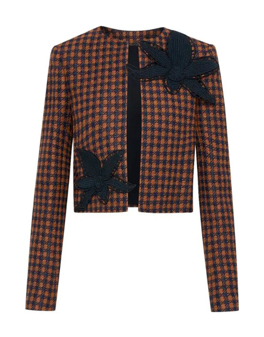 And Just Like That S03 Charlotte York Checked Orchid Jacket Clanton Jacket