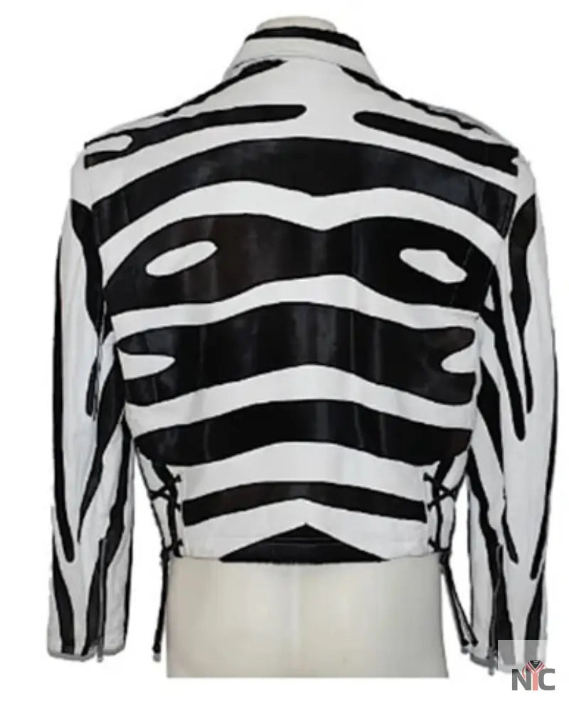 Andrew Dice Clay White And Black Leather Jacket Clanton Jacket
