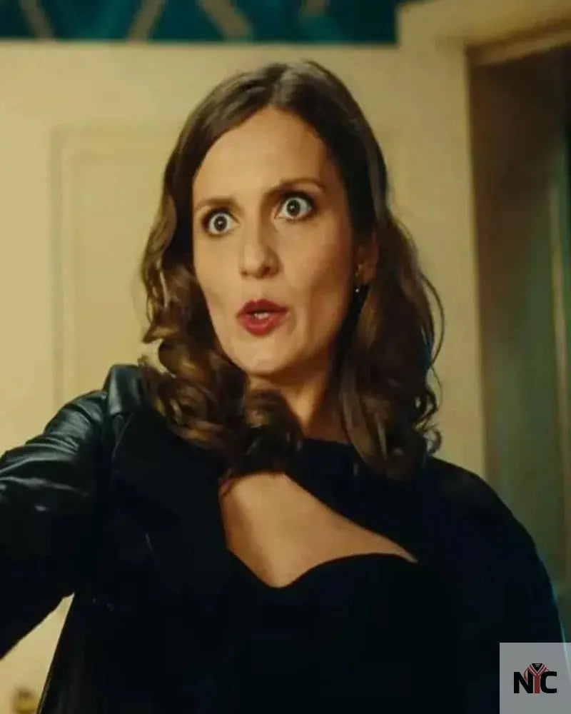 Anja Kleo S02 Black Leather Coat Clanton Jacket