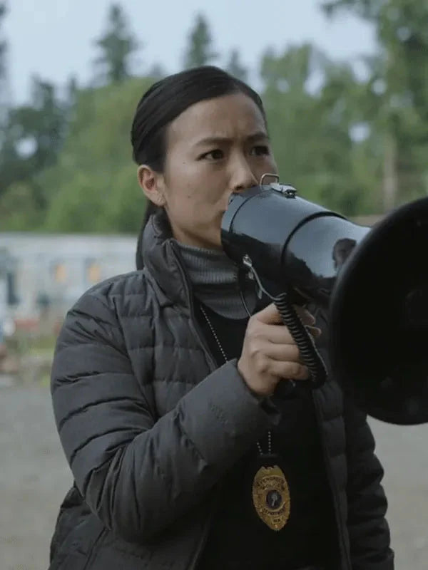 Annie Chang Peacemaker Grey Puffer Jacket Clanton Jacket