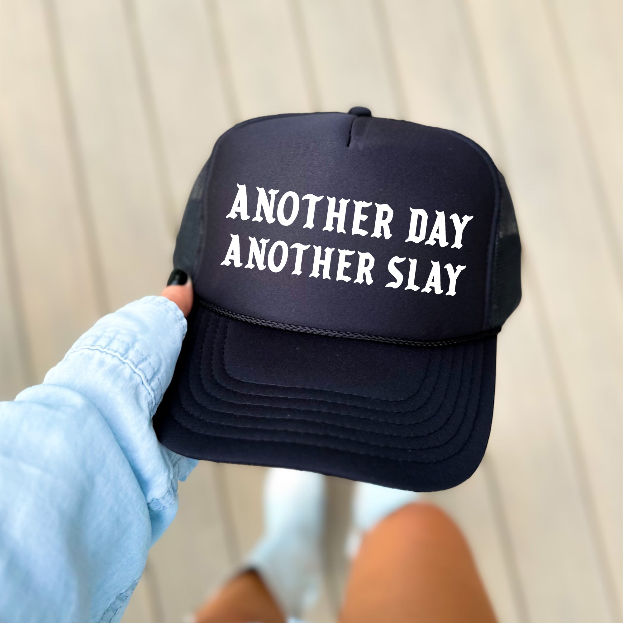 Another Day Another Slay, Sassy, Funny, Black Snapback Trucker Hat