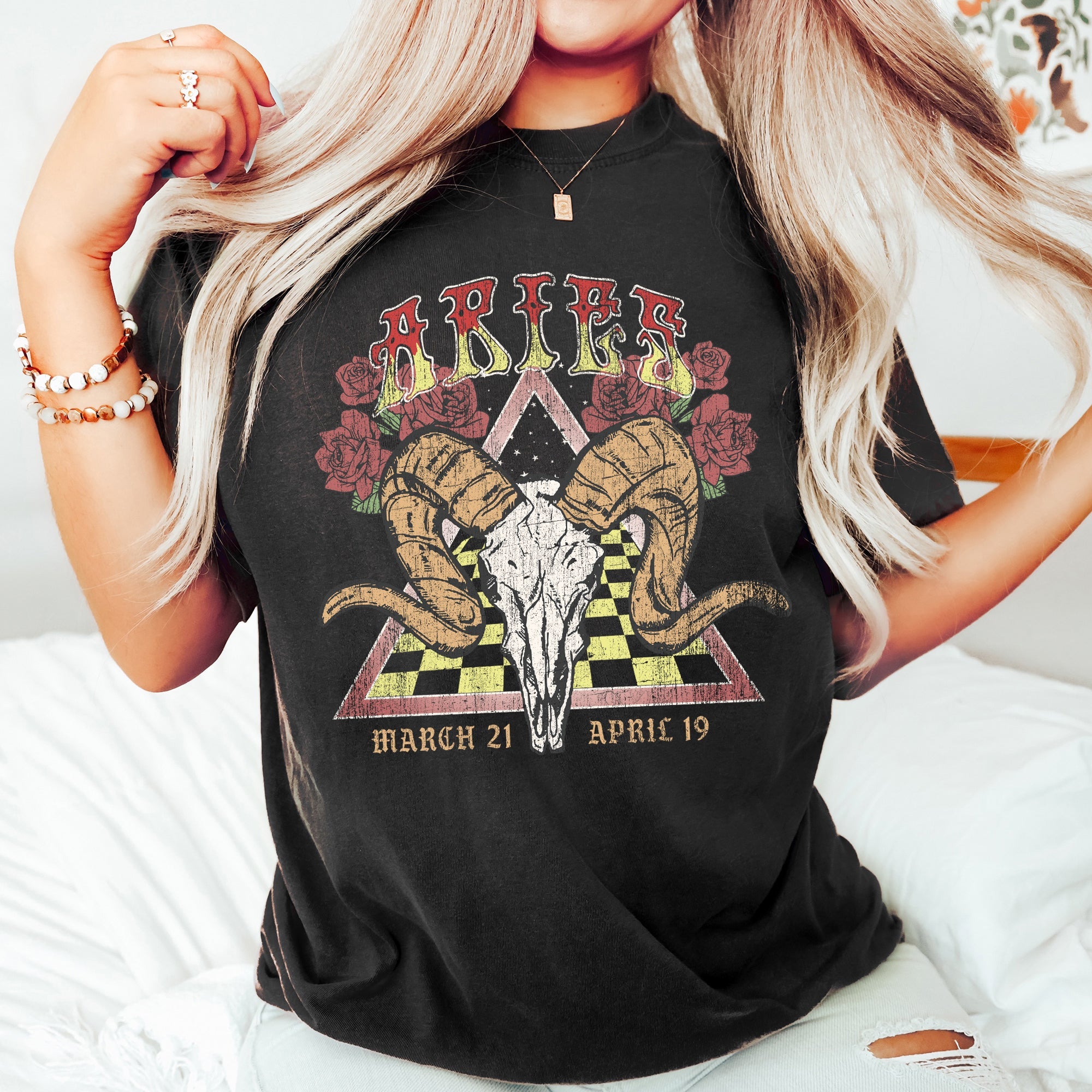 Aries Zodiac Comfort Colors Tees, Horoscope, Astrology