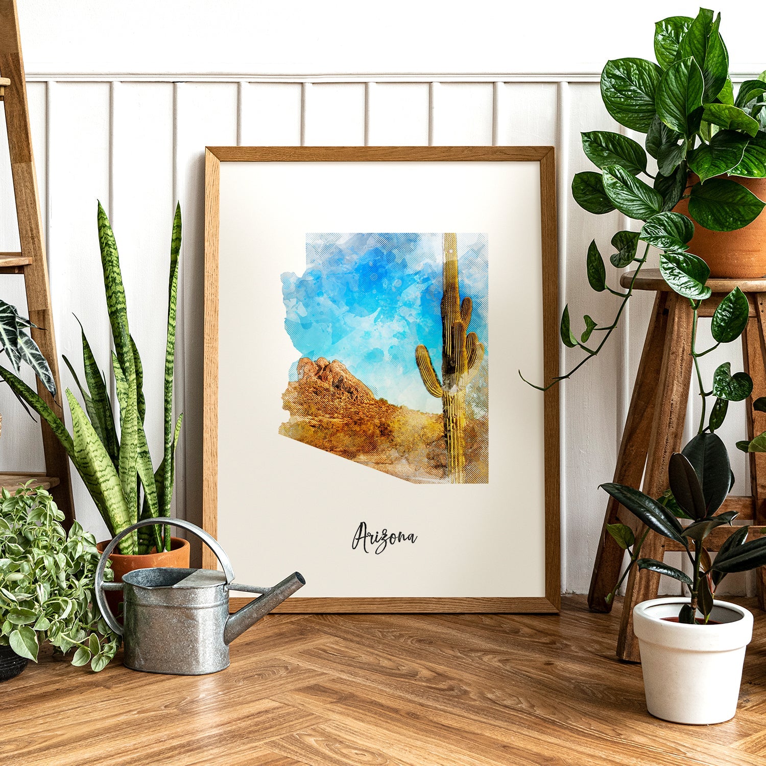Arizona Watercolor Map