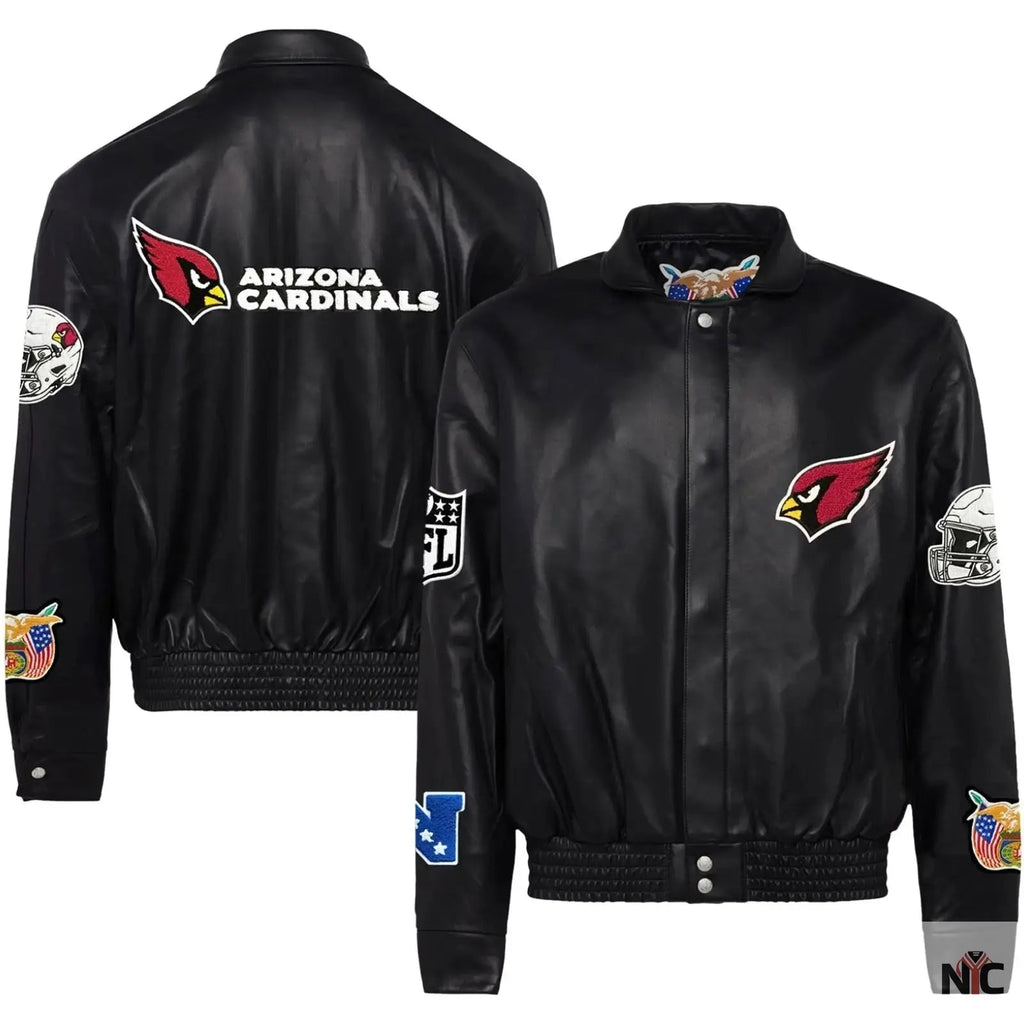 Arizona Cardinals Jeff Hamilton Leather Varsity Jacket Clanton Jacket