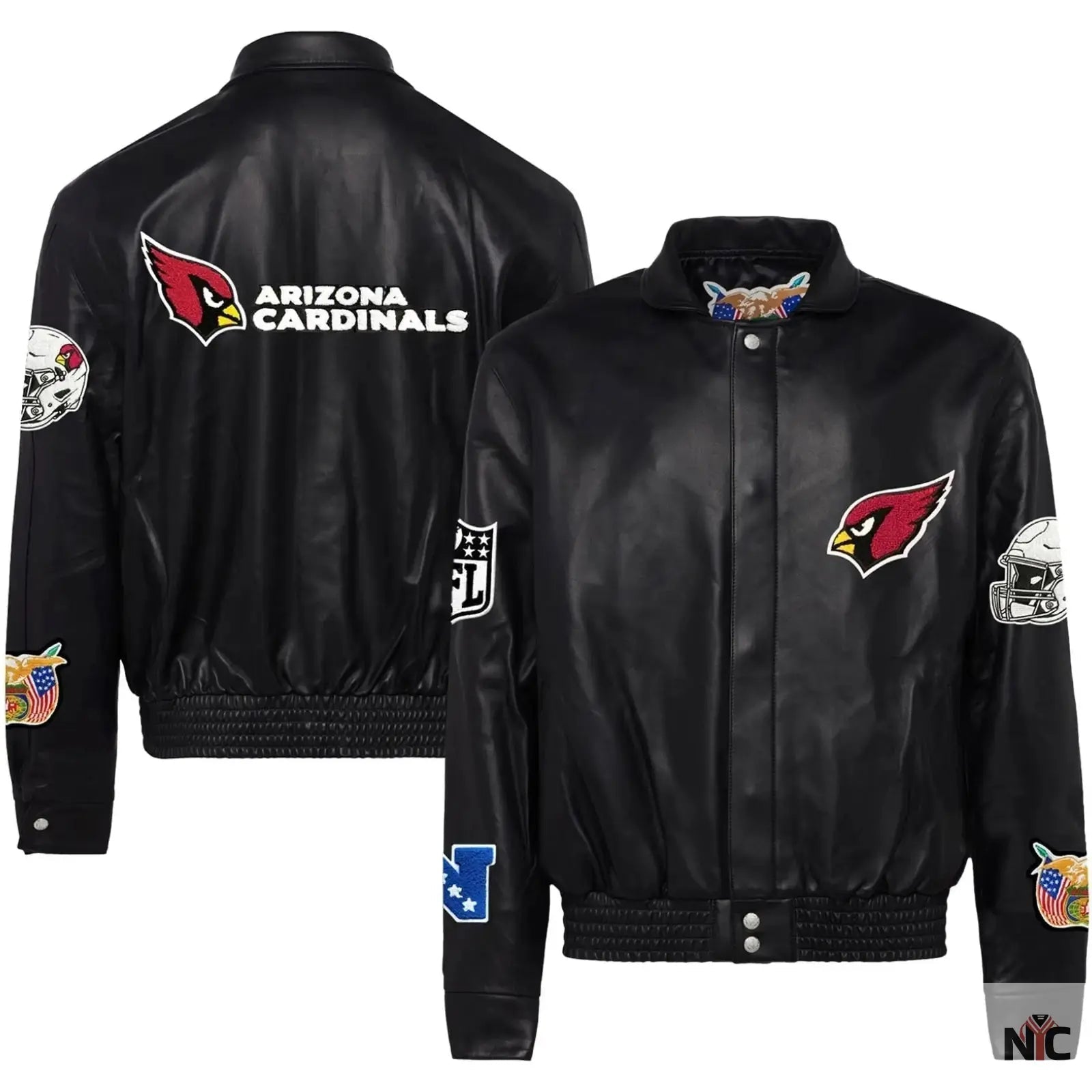 Arizona Cardinals Jeff Hamilton Leather Varsity Jacket Clanton Jacket