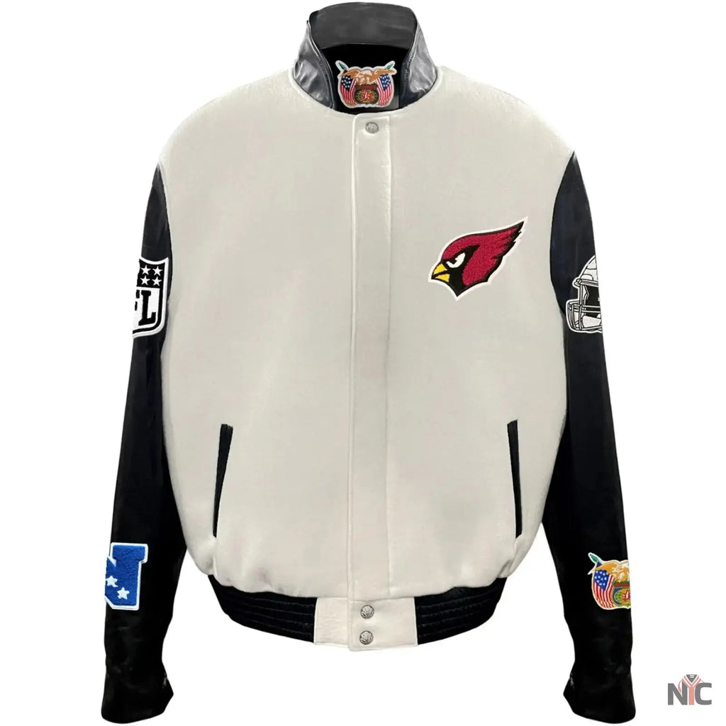 Arizona Cardinals Jeff Hamilton Wool and Leather Jacket Clanton Jacket