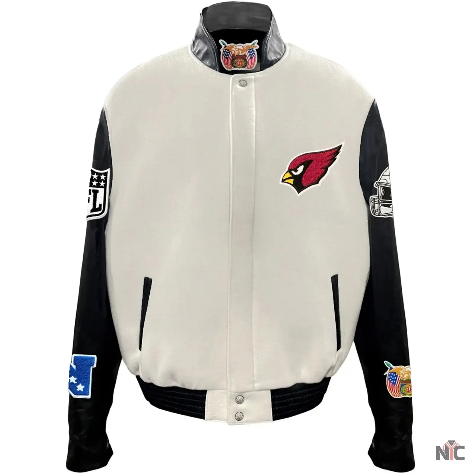 Arizona Cardinals Jeff Hamilton Wool and Leather Jacket Clanton Jacket