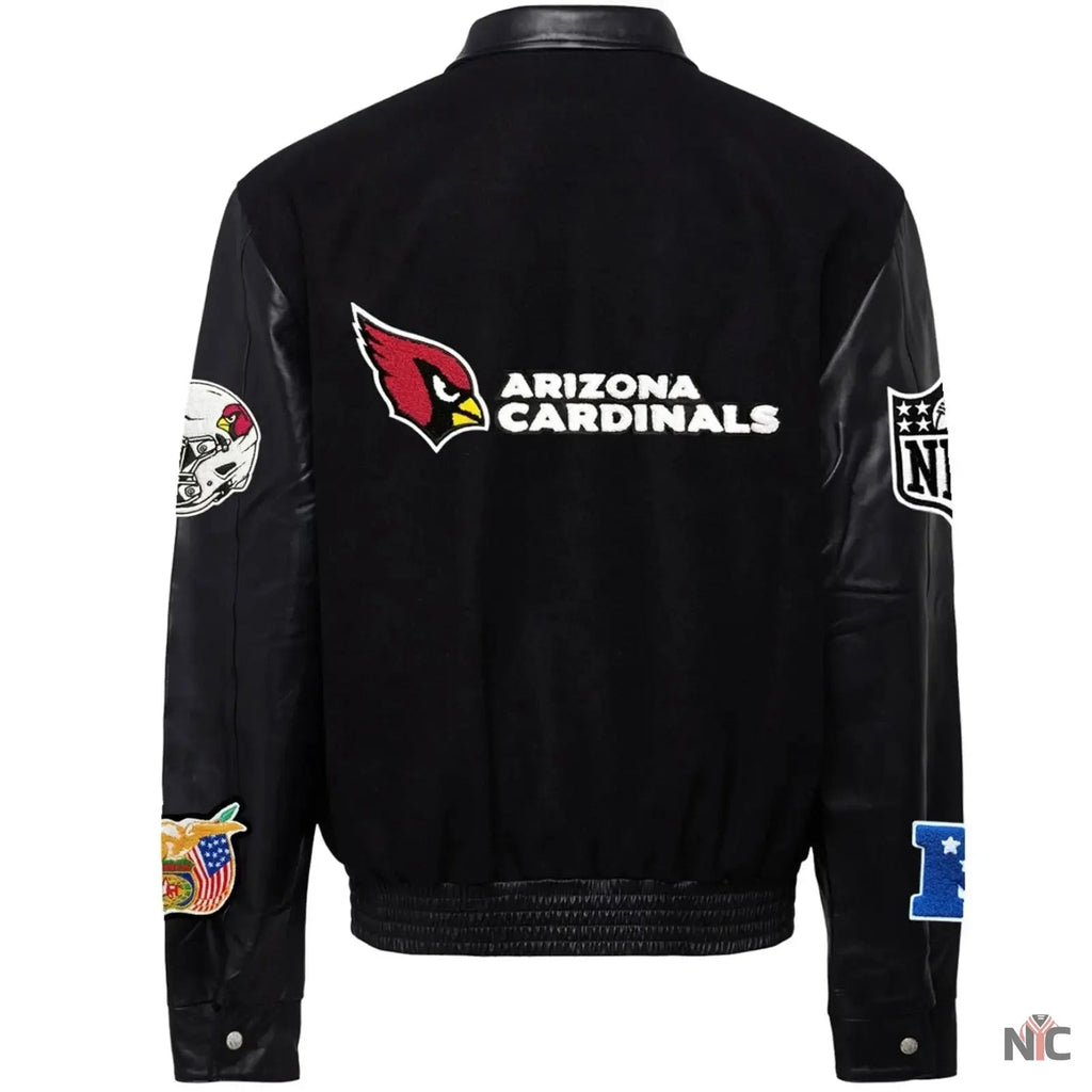 Arizona Cardinals Jeff Hamilton Wool and Leather Jacket Clanton Jacket