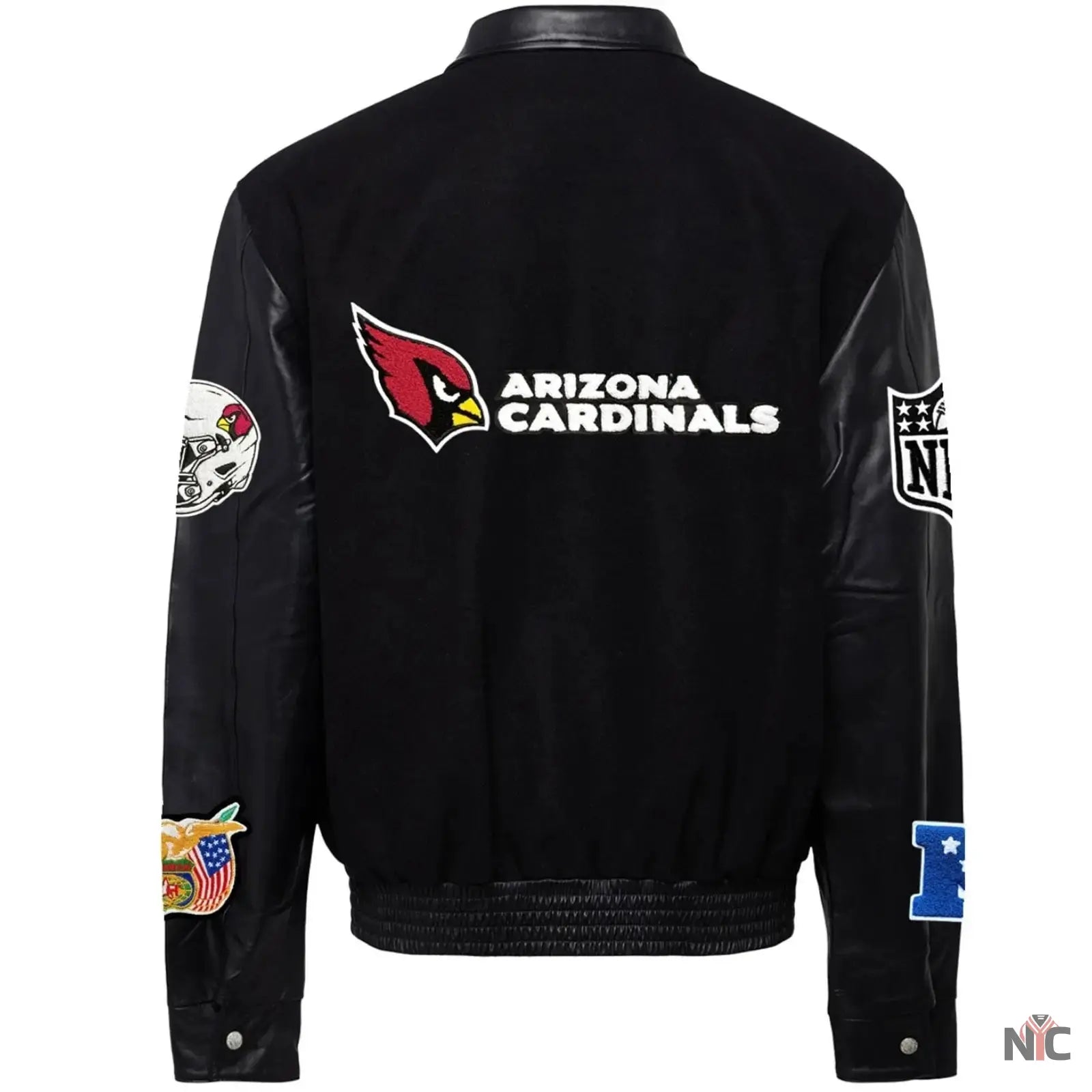 Arizona Cardinals Jeff Hamilton Wool and Leather Jacket Clanton Jacket