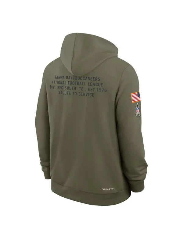 Arizona Cardinals NFL Salute to Service 2025 Olive Green Hoodie
