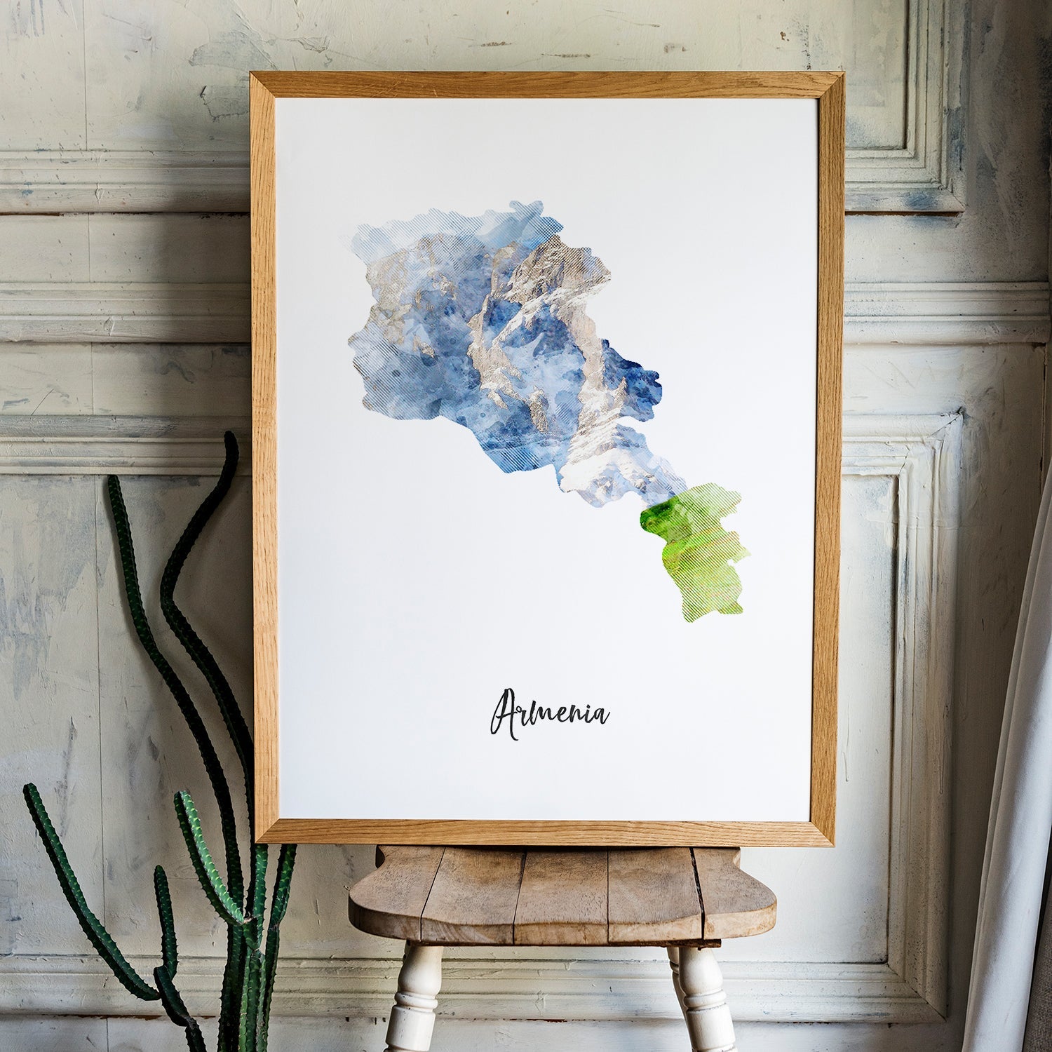 Armenia Watercolor Map