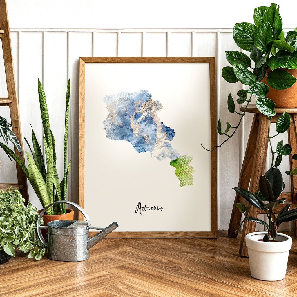 Armenia Watercolor Map